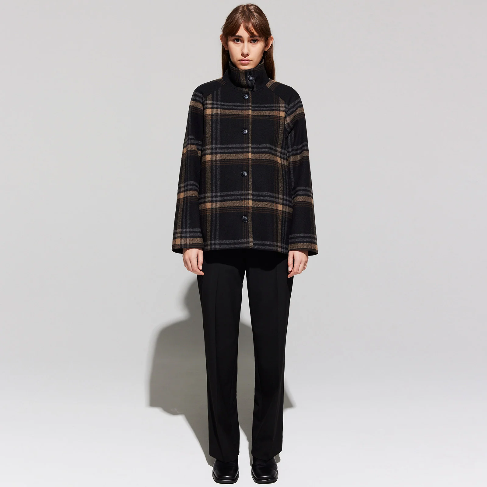 Melvina Wool Jacket 310 brown check - Image 4