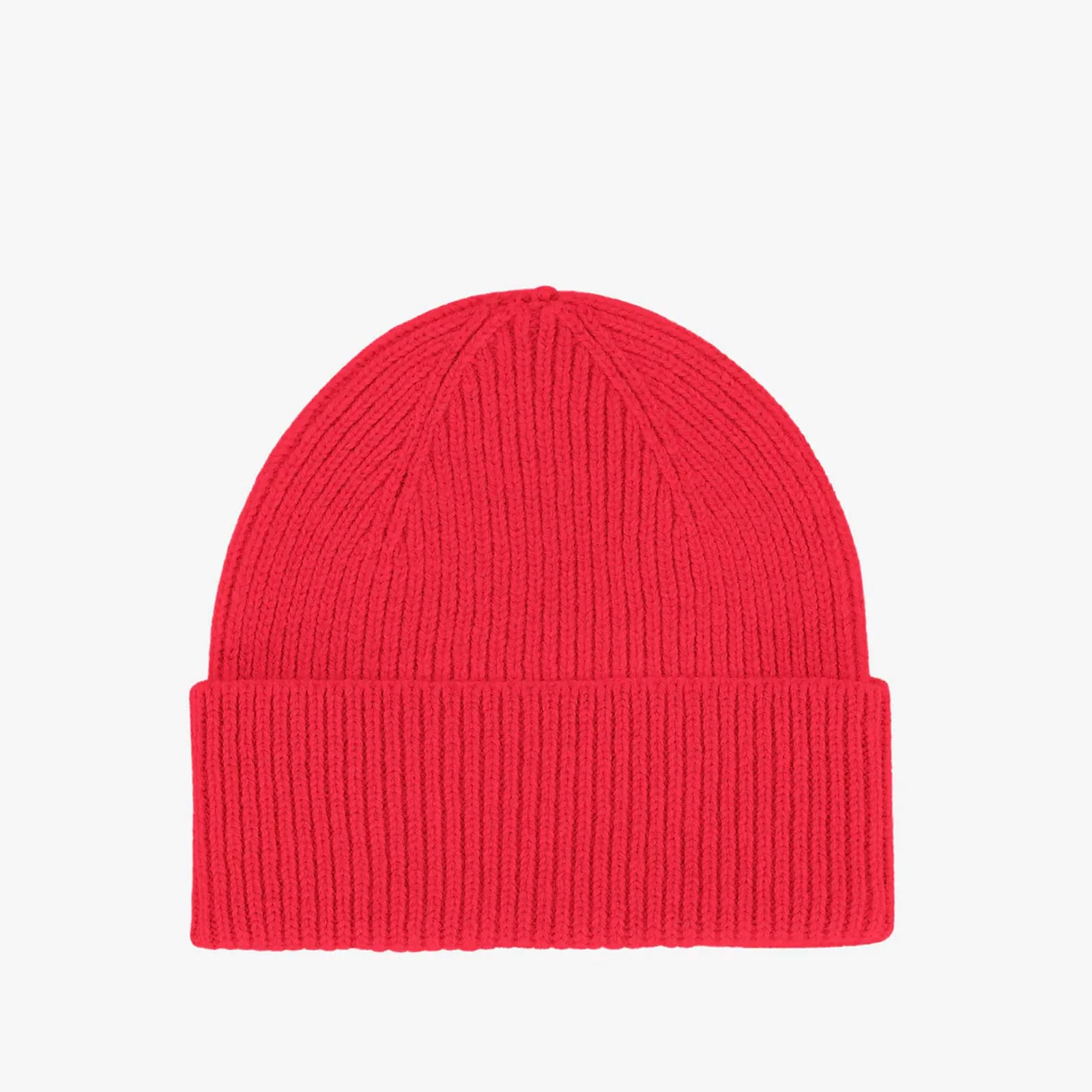 Merino Wool Beanie red tangerine