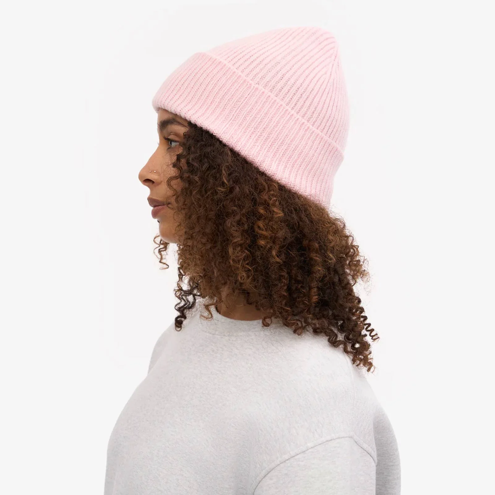 Merino Wool Beanie faded pink - Image 3