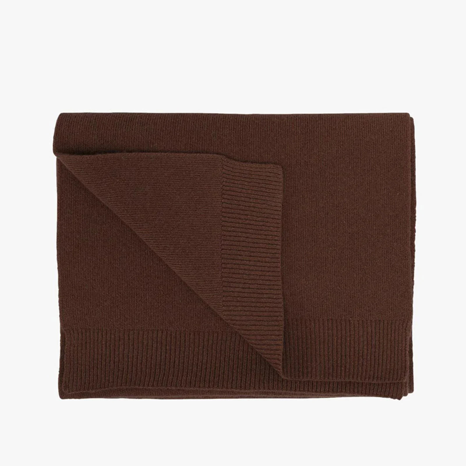 Merino Wool Scarf coffee brown