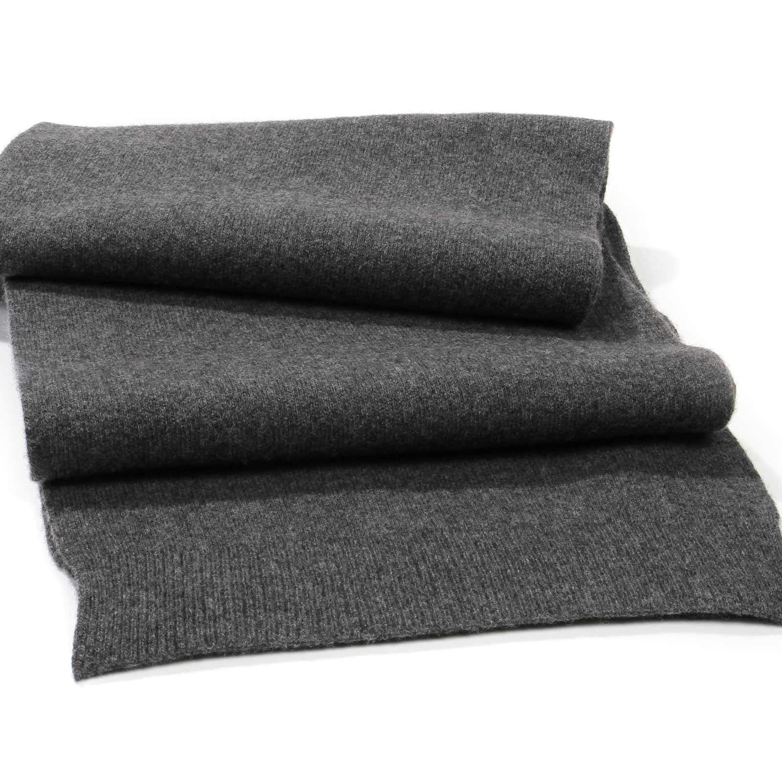Merino Wool Scarf lava grey - Image 2