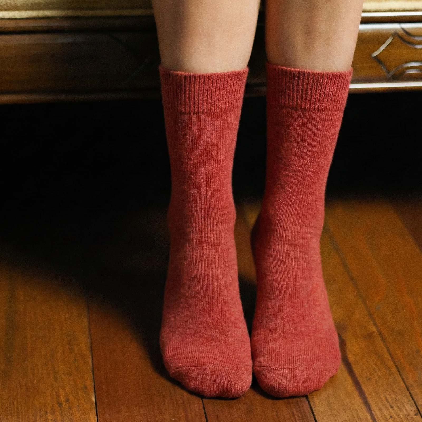 Merino Wool Socks brick - Image 2