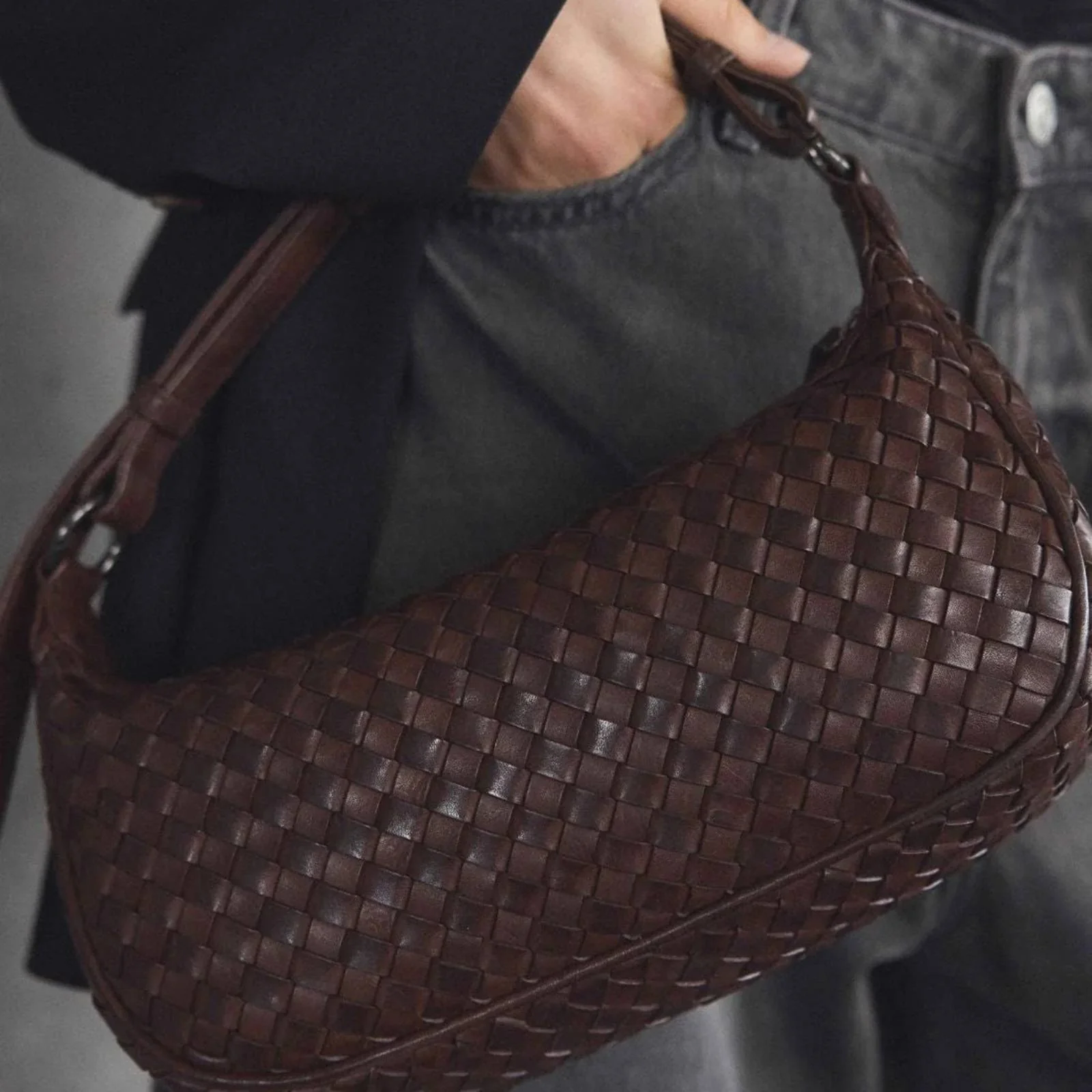 Mini MuseMBG Bag Weave dark brown - Image 8