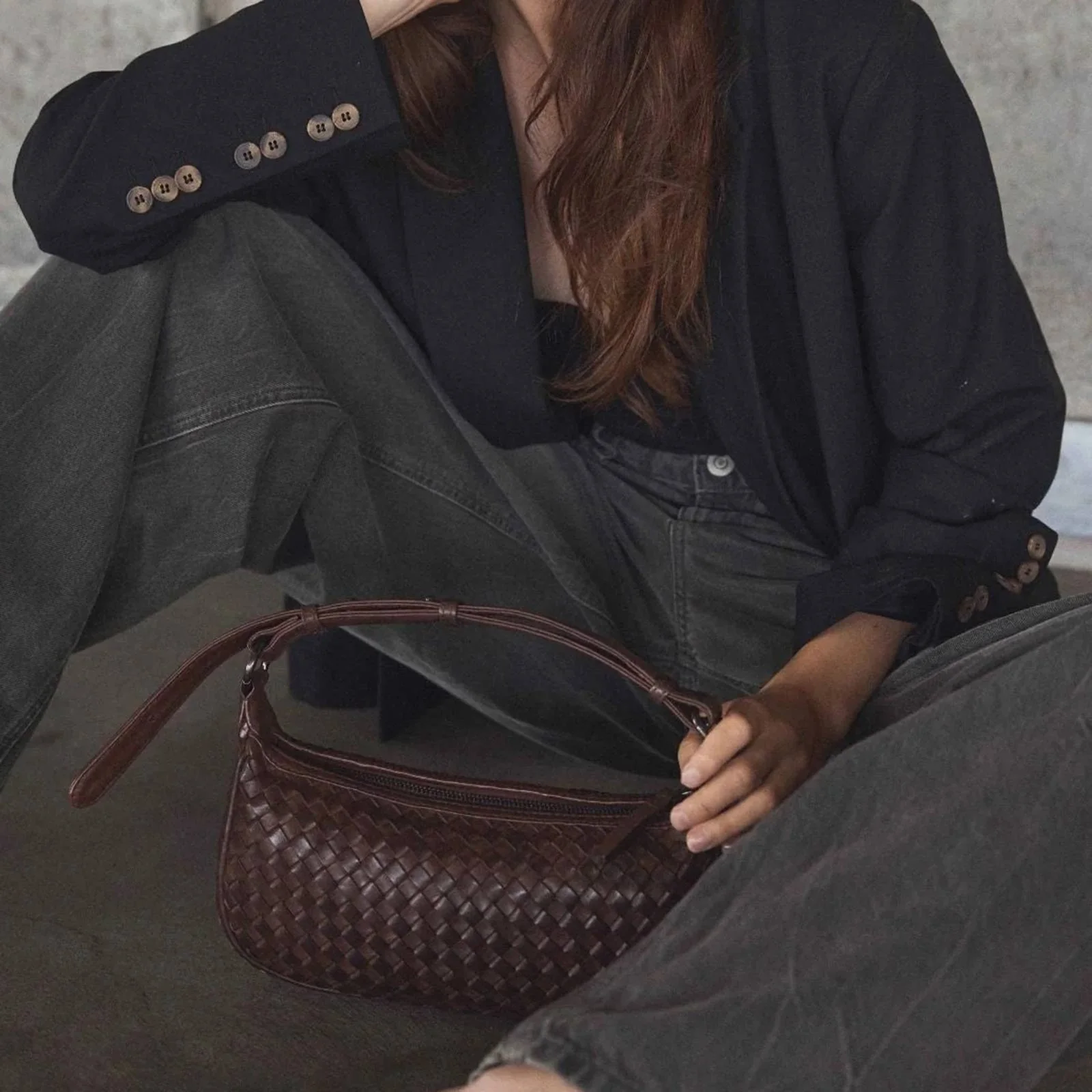 Mini MuseMBG Bag Weave dark brown - Image 9