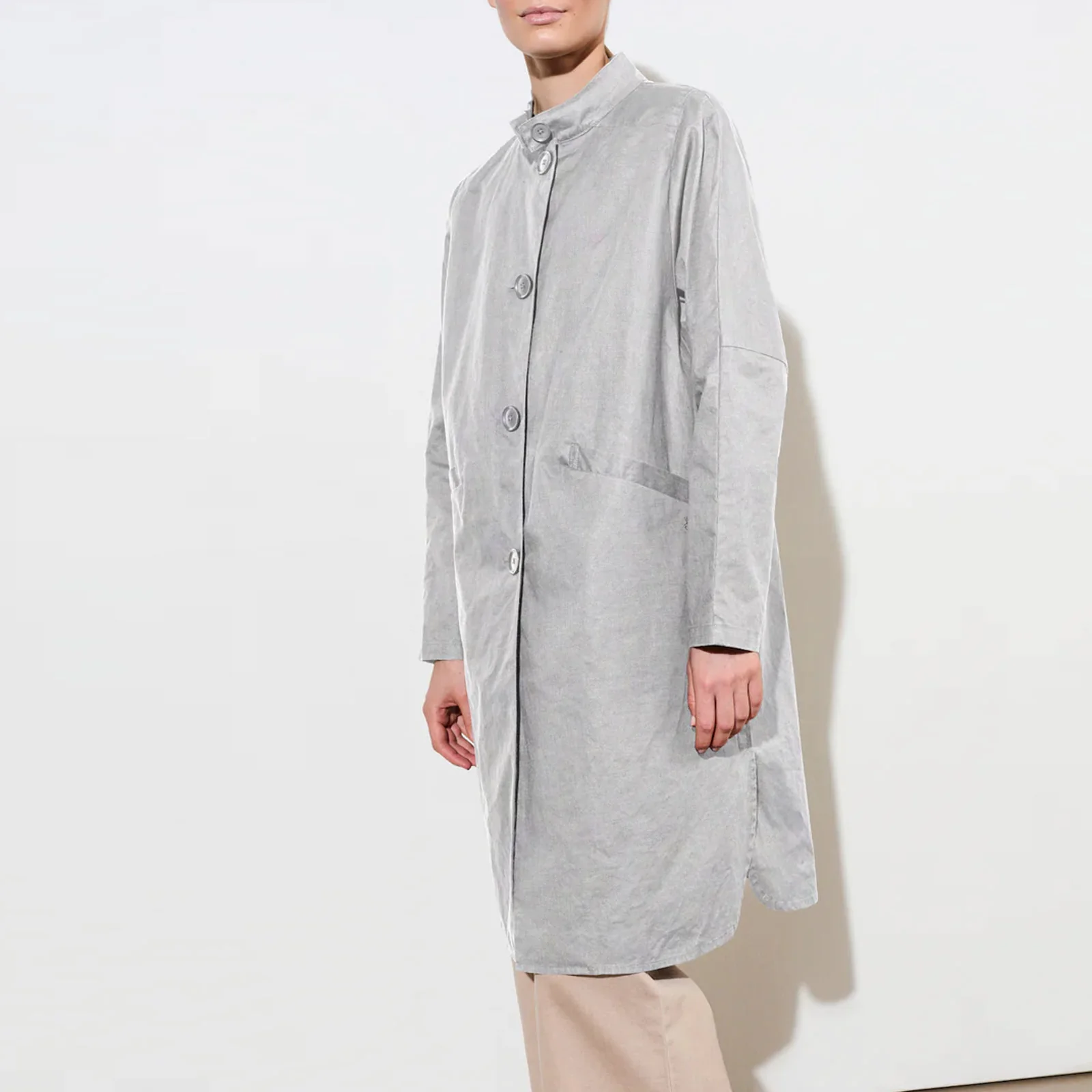 Mira long Coat silver - Image 4