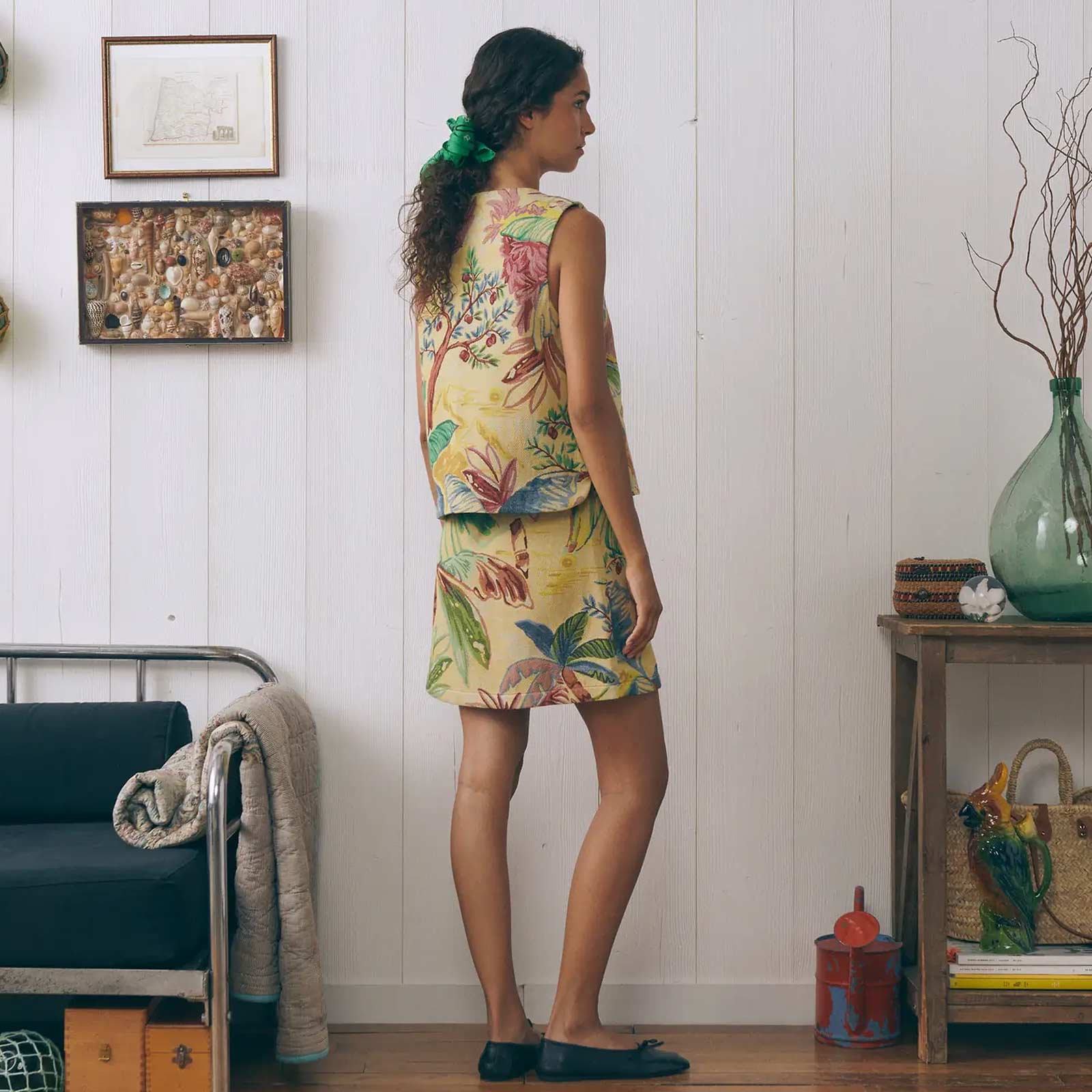 Missofee Skirt palm tree jacquard - Image 2