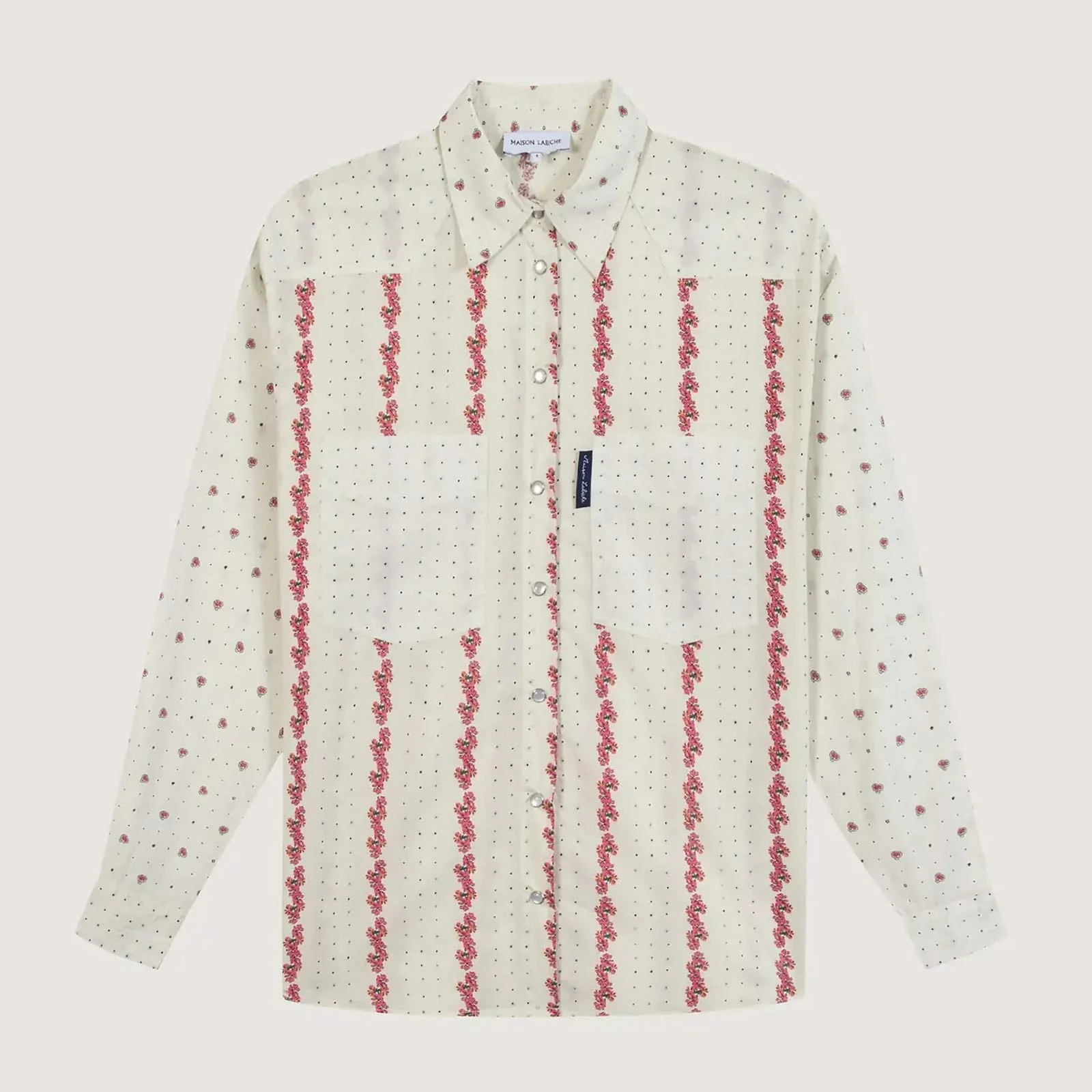 Monselet Flowers Shirt flowers patch print - Image 4