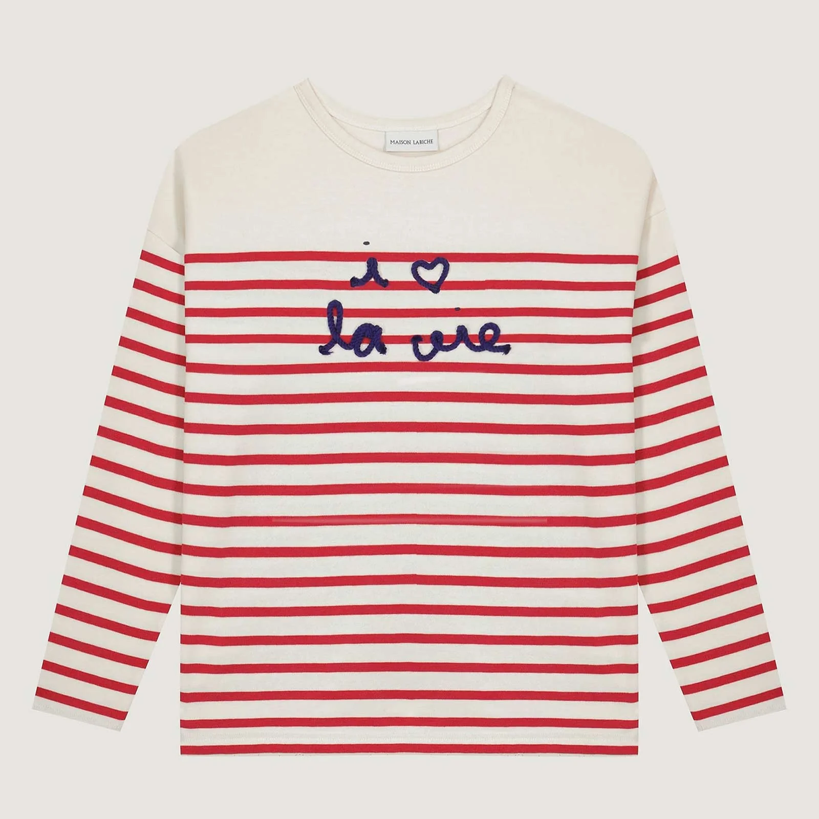 Montpar I Love La Vie/GOTS Longsleeve ivory/poppy