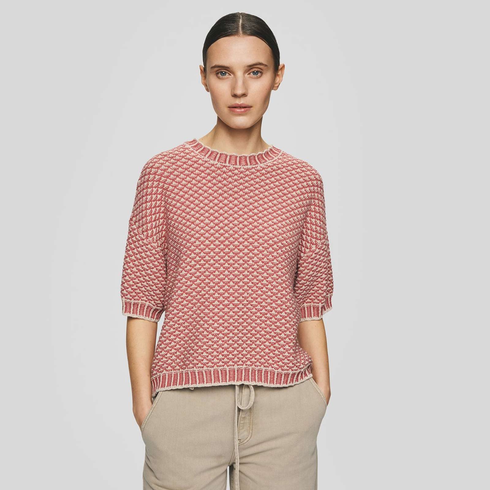 MSCHCatina Pilla 2/4 Pullover oatmeal/faded rose