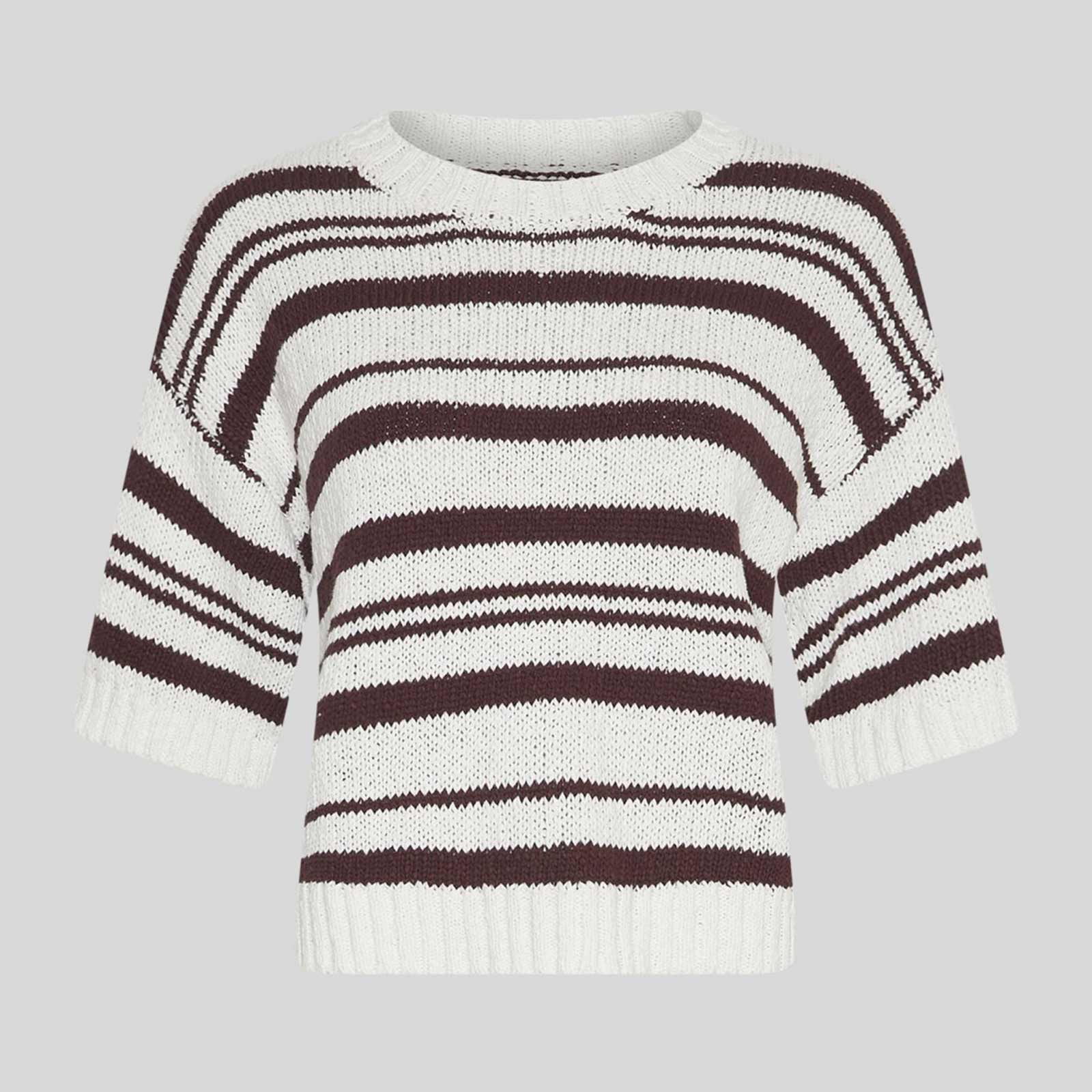 MSCHHannalie 2/4 Pullover Stp egret/fudge