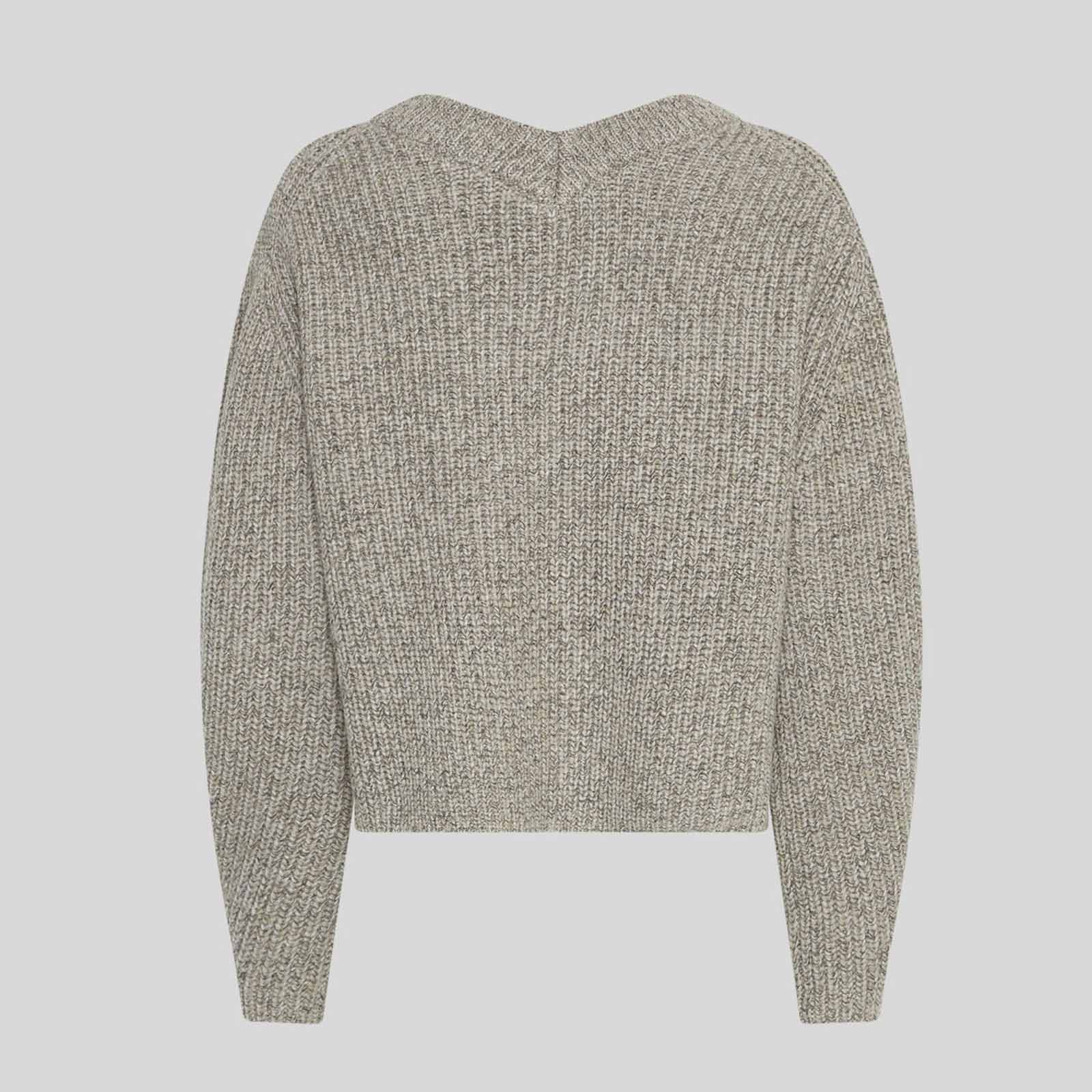 MSCHMathina Lissi V Pullover warm light grey melange - Image 4