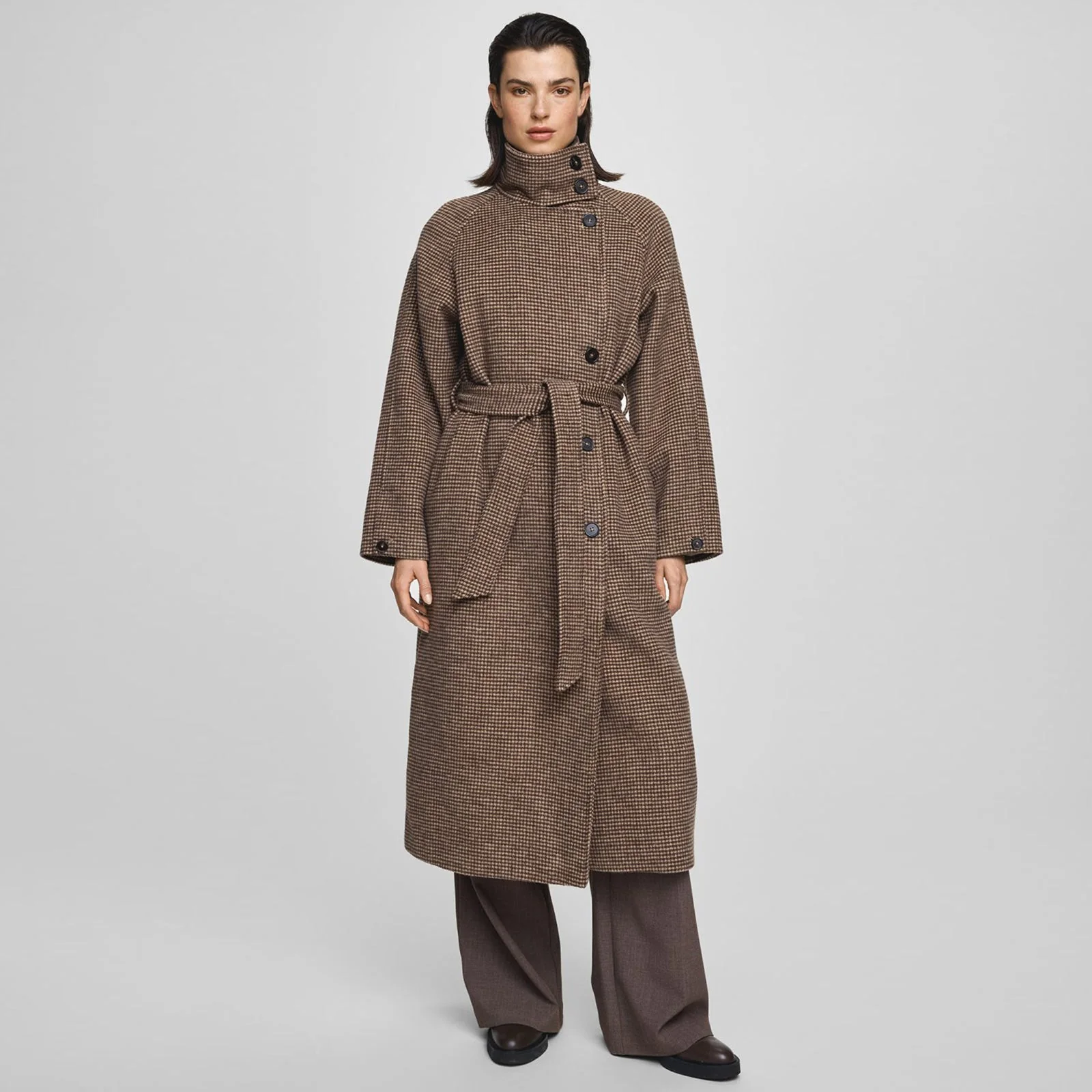 MSCHPamela Coat CHK s black/m des
