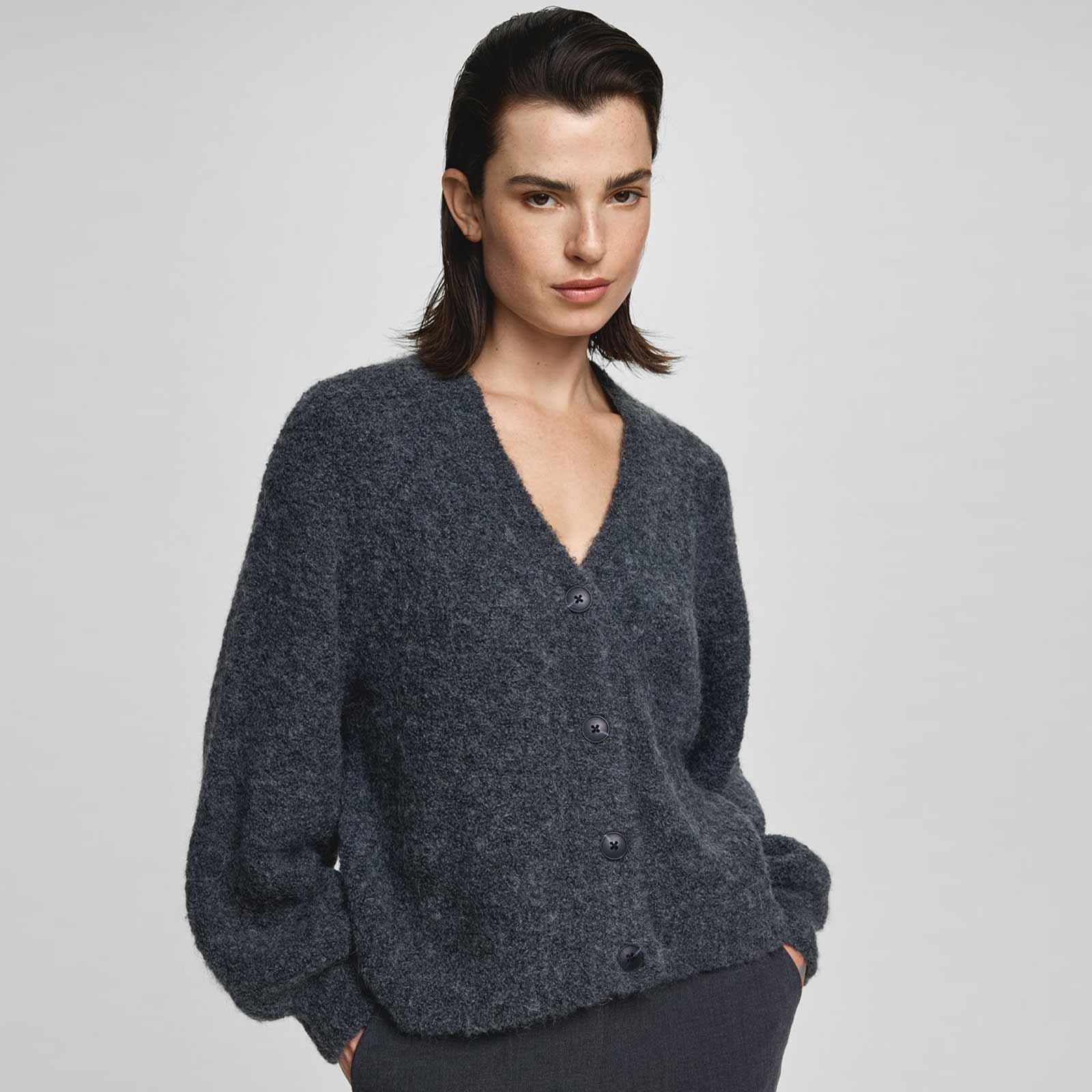 MSCHZofie Jilda Cardigan dark grey melange