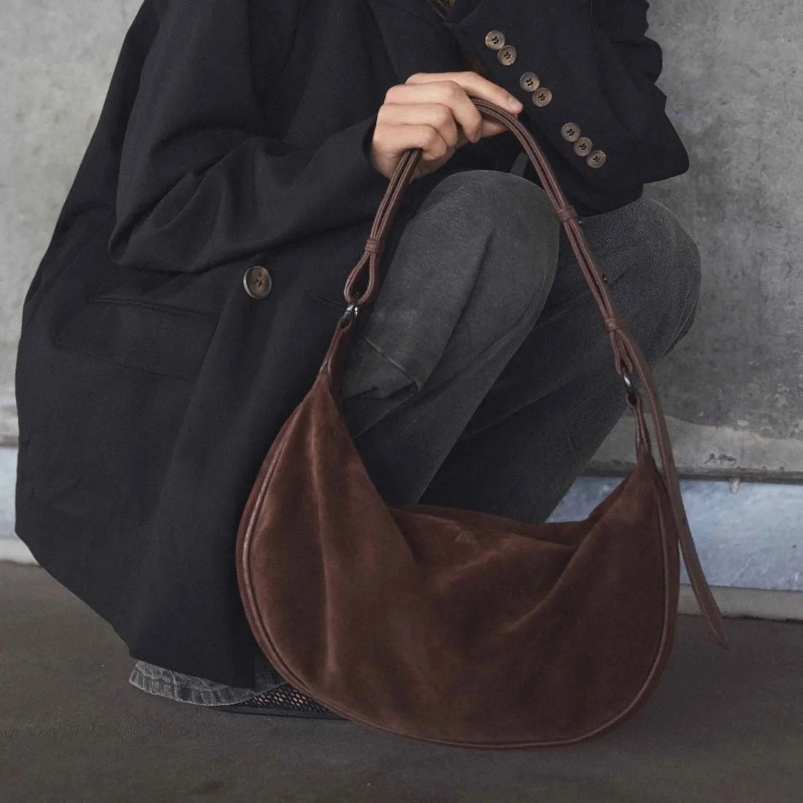 MuseMBG Bag Suede dark brown - Image 9