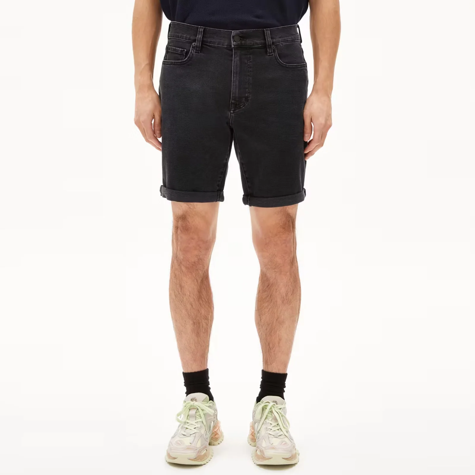Naailo Denim Shorts black washed authentic