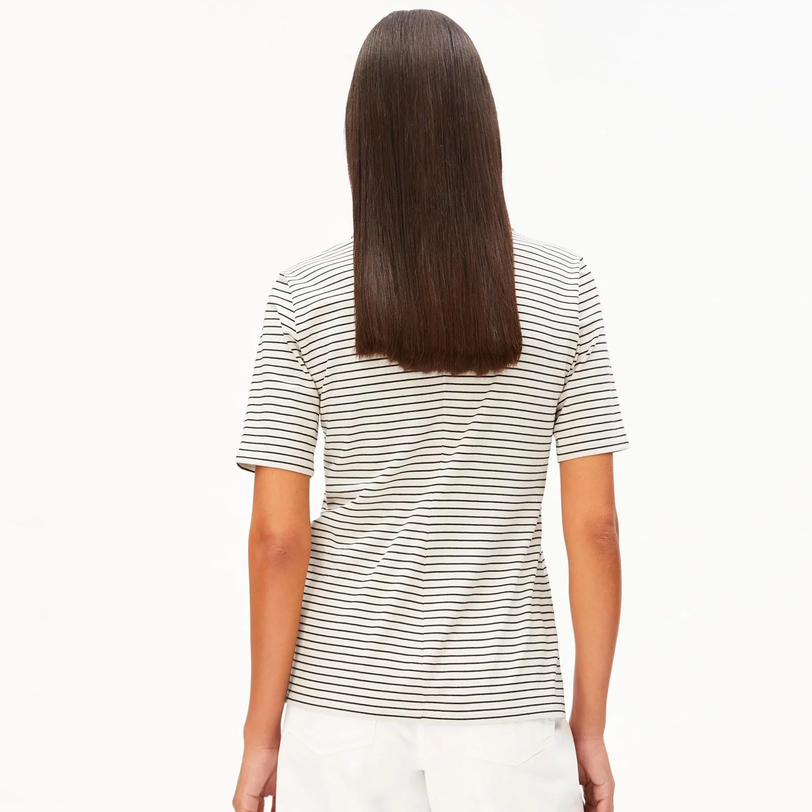 Nalitaa Stripe Blouse oatmilk-black - Image 2