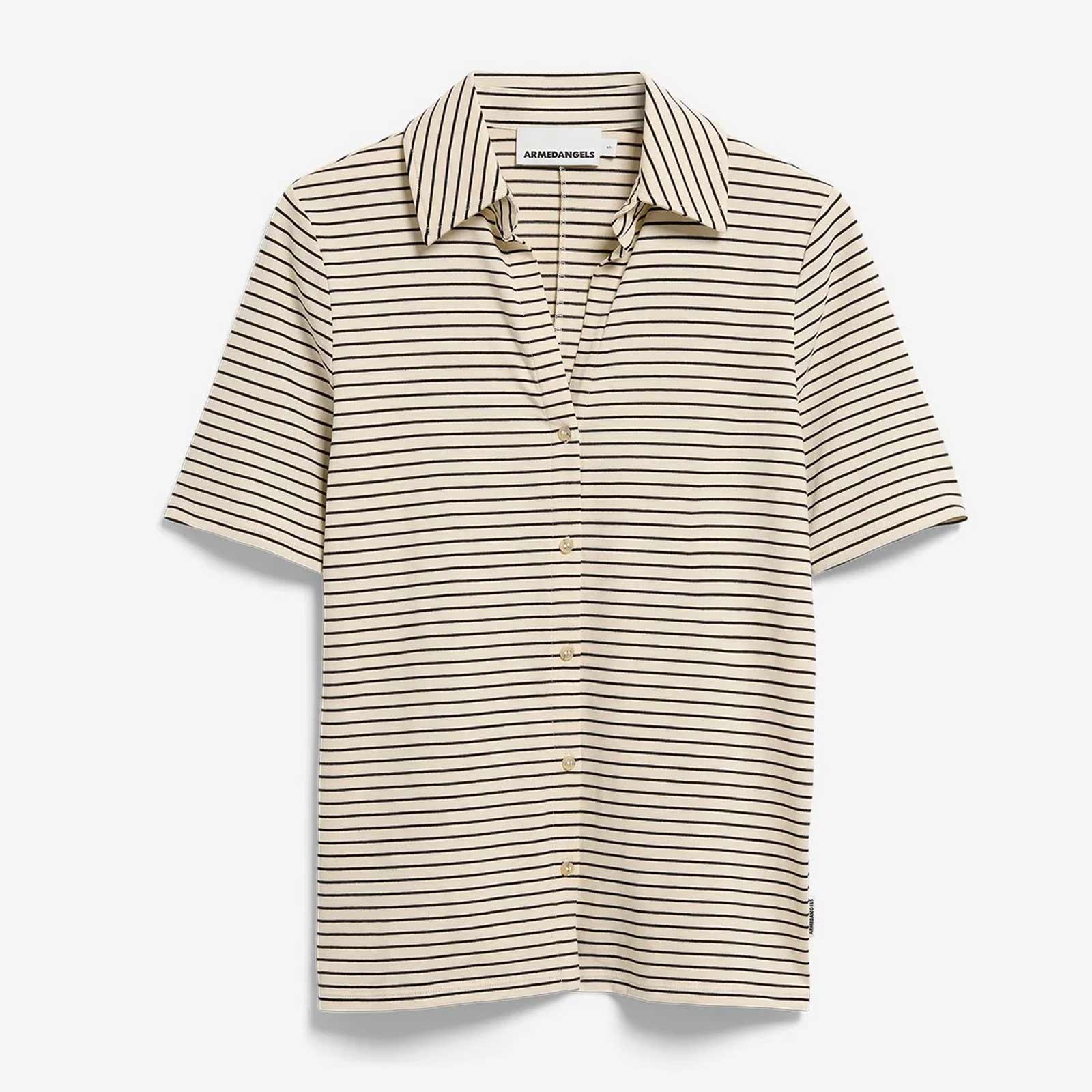 Nalitaa Stripe Blouse oatmilk-black - Image 4