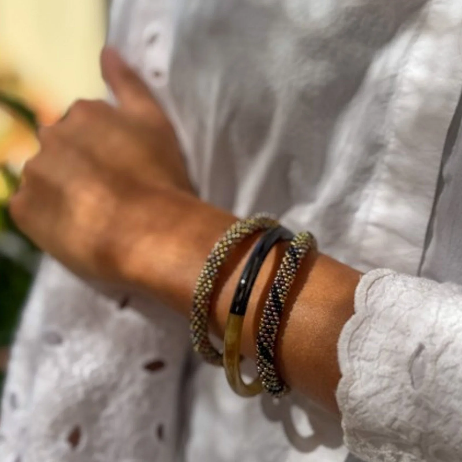Nepalese Bracelet black multi B01 - Image 2