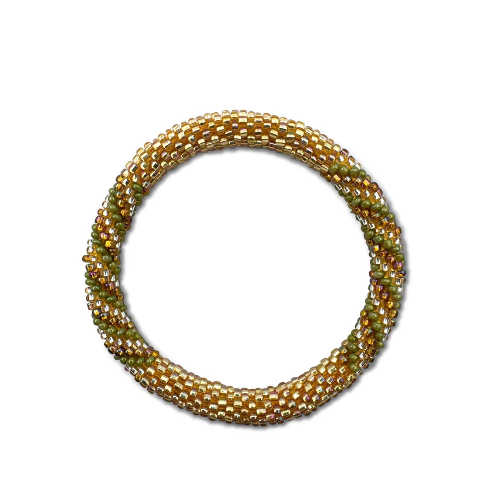 Nepalese Bracelet champagne/pistachio B02