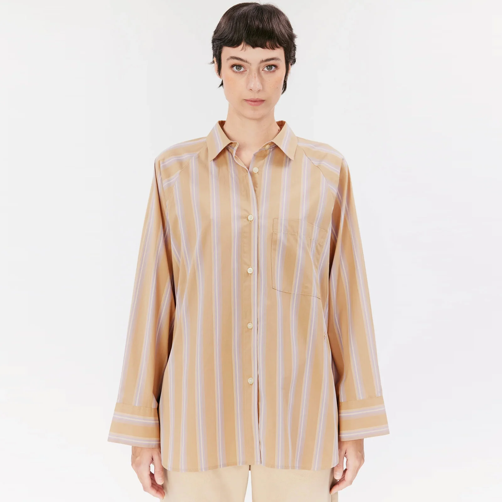 Noelle Blouse beige stripe
