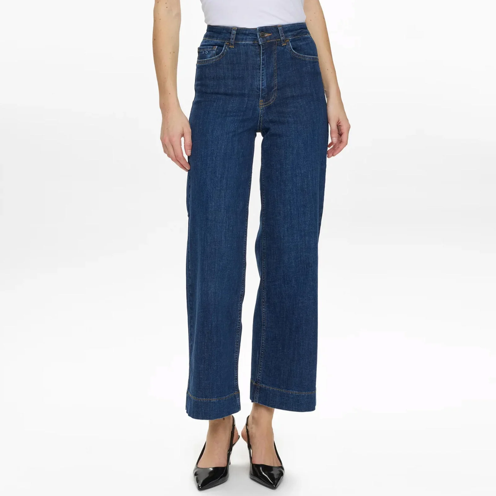 Nuparis HR Wide Jeans dark blue denim