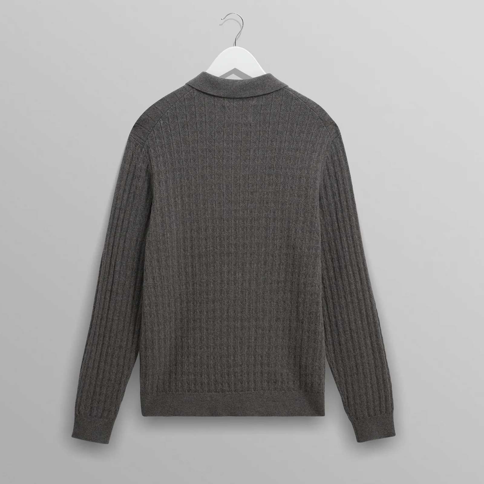 Oban Polo Diamond Stripe grey marl - Image 7