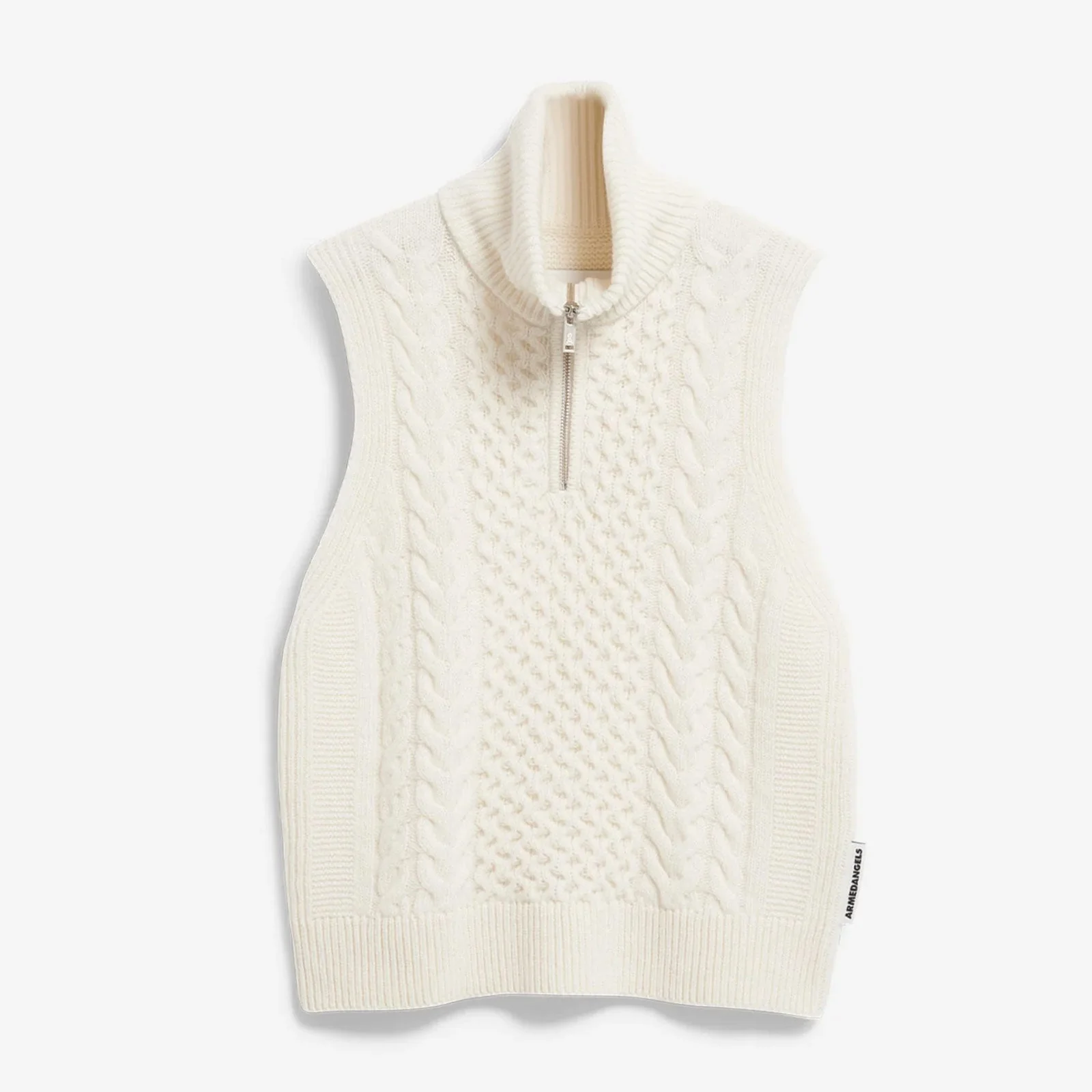 Olaiaas Cable Zip S/S Jumper oatmilk - Image 4
