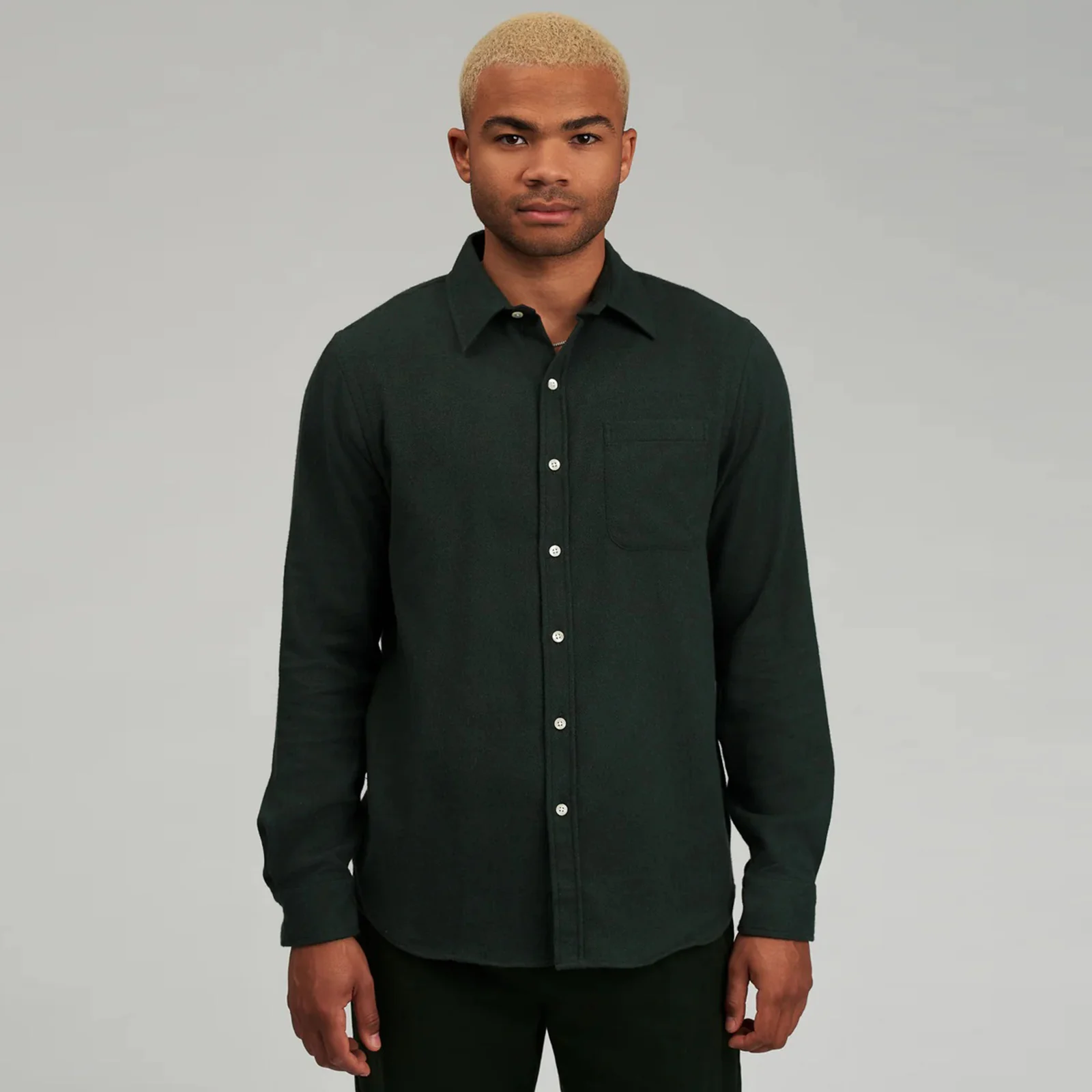 Organic Flannel Shirt deep black - Image 2