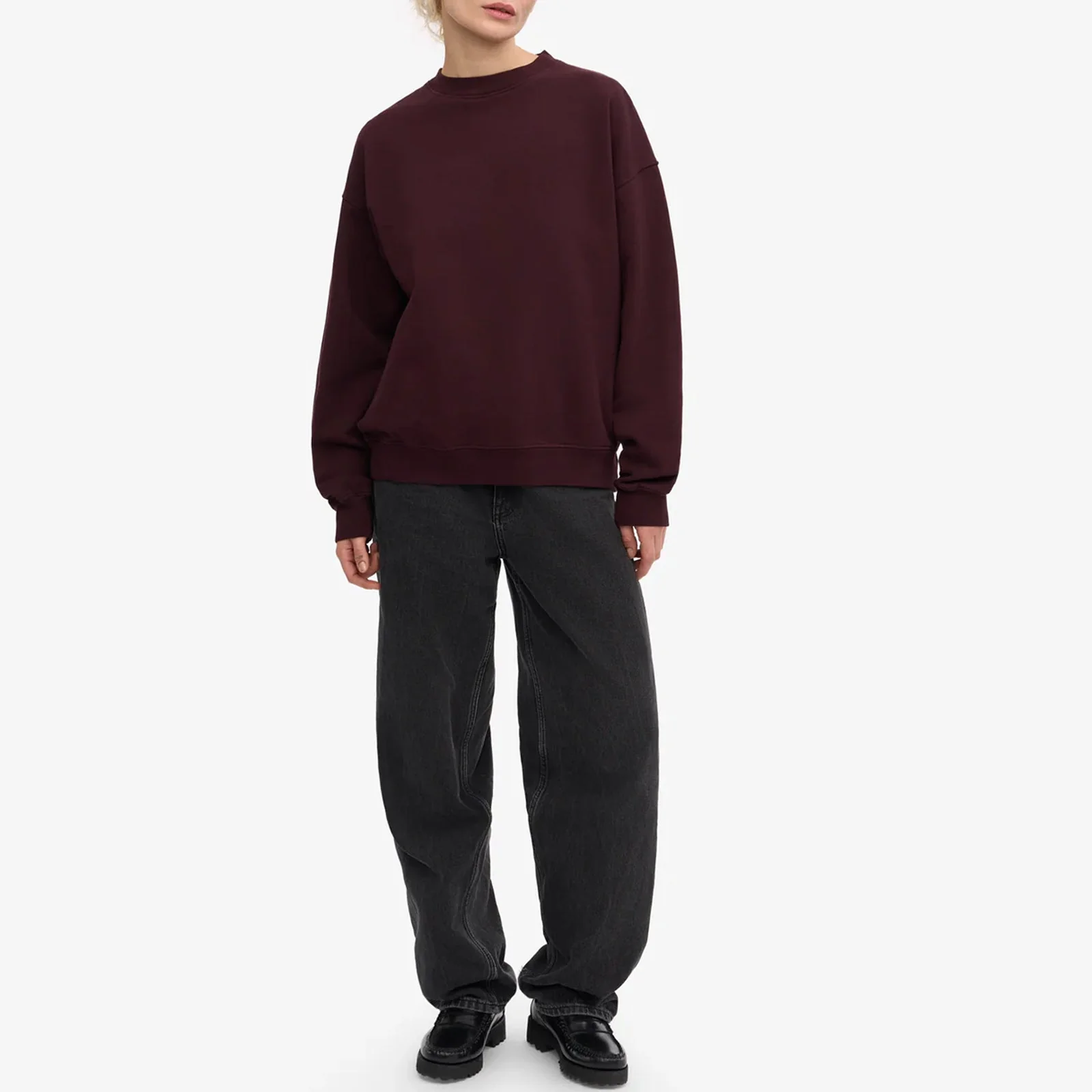 Organic Oversized Crew oxblood red - Image 4