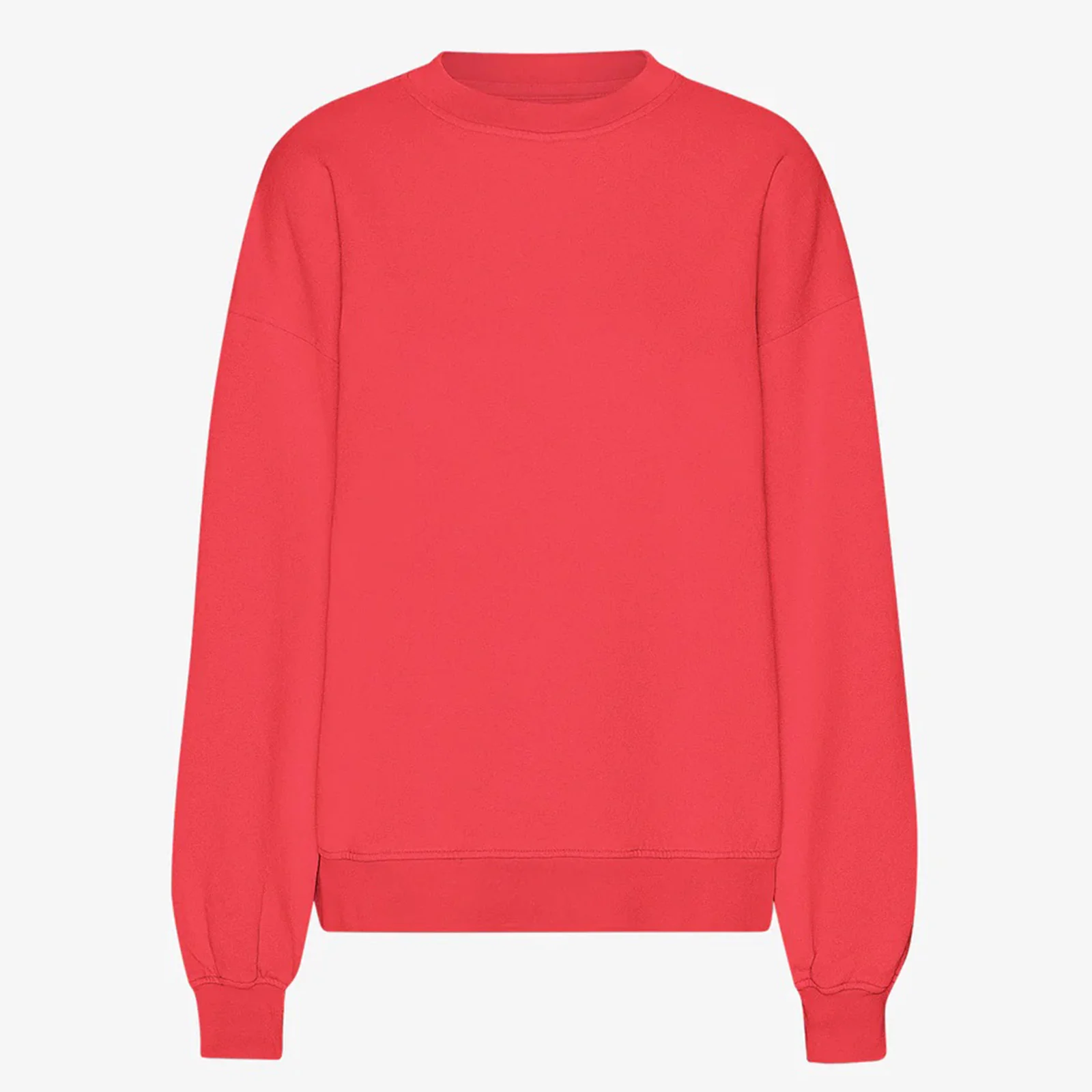 Organic Oversized Crew red tangerine