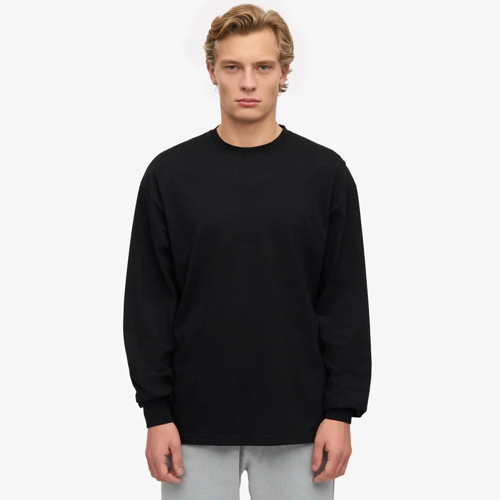 Organic Oversized LS T-Shirt deep black
