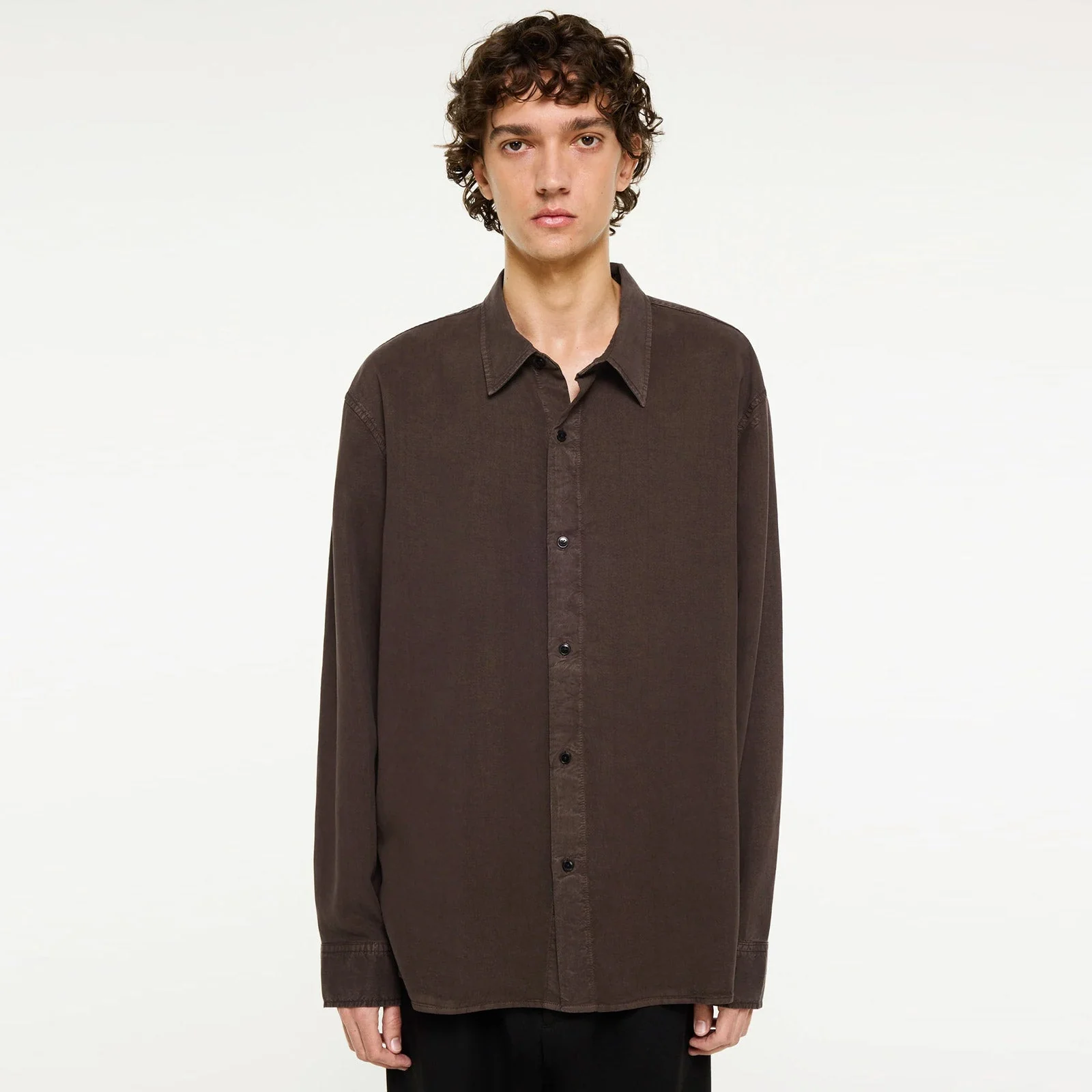 Ossian Tencel Shirt dark coffee