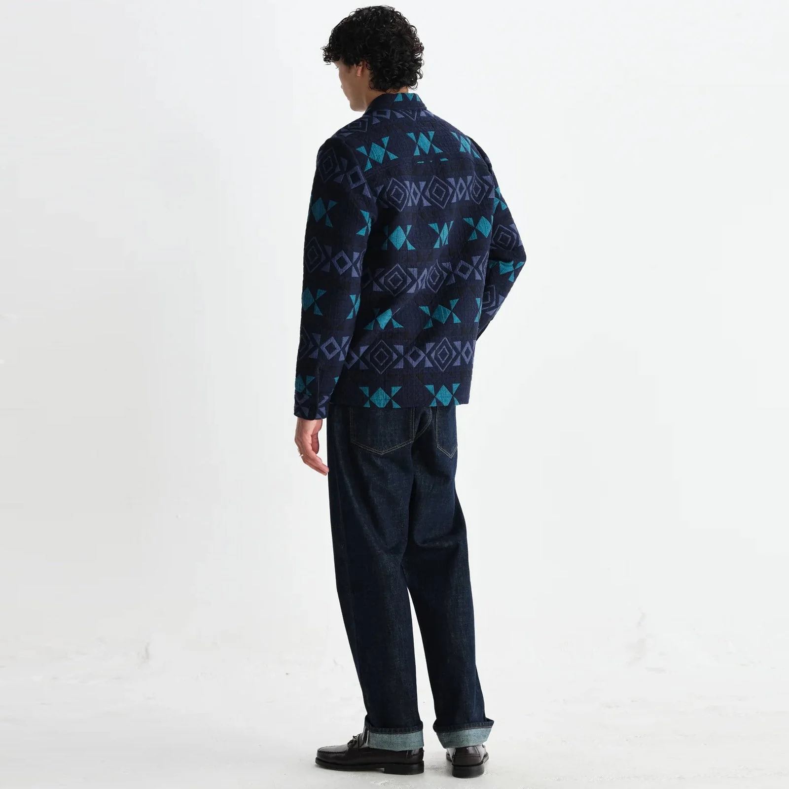 Otto Overshirt  Blanket Quilt navy/teal - Image 2
