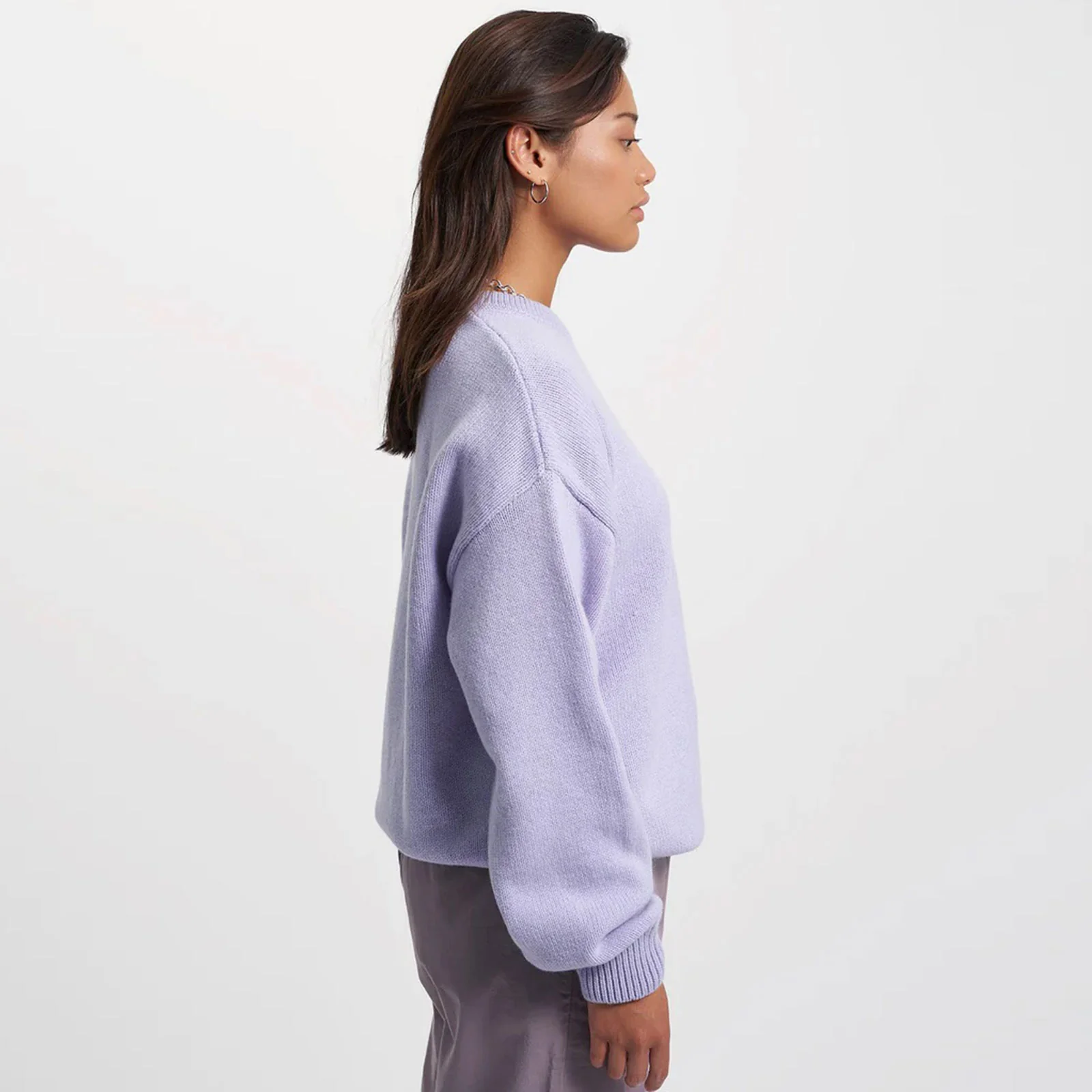 Oversized Merino Wool Crew soft lavender - Image 2