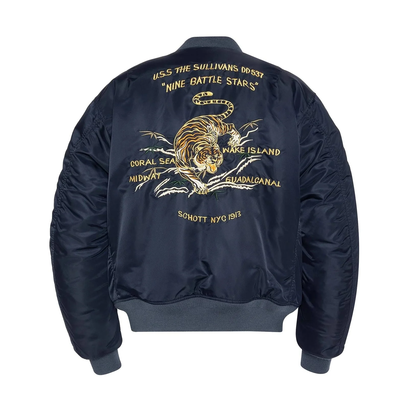 Oversized Unisex Souvenir Bomber dark navy - Image 2