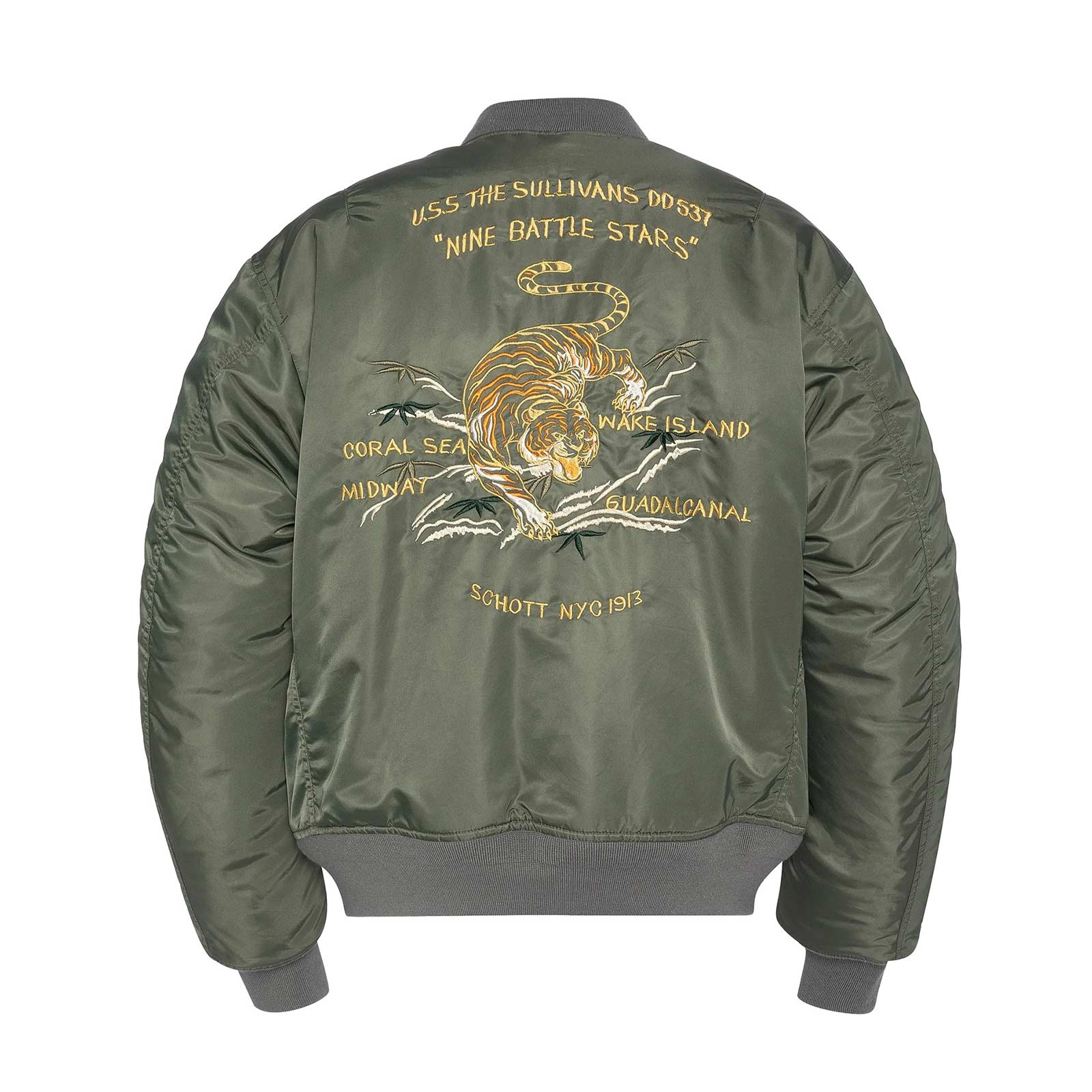 Oversized Unisex Souvenir Bomber us green - Image 2