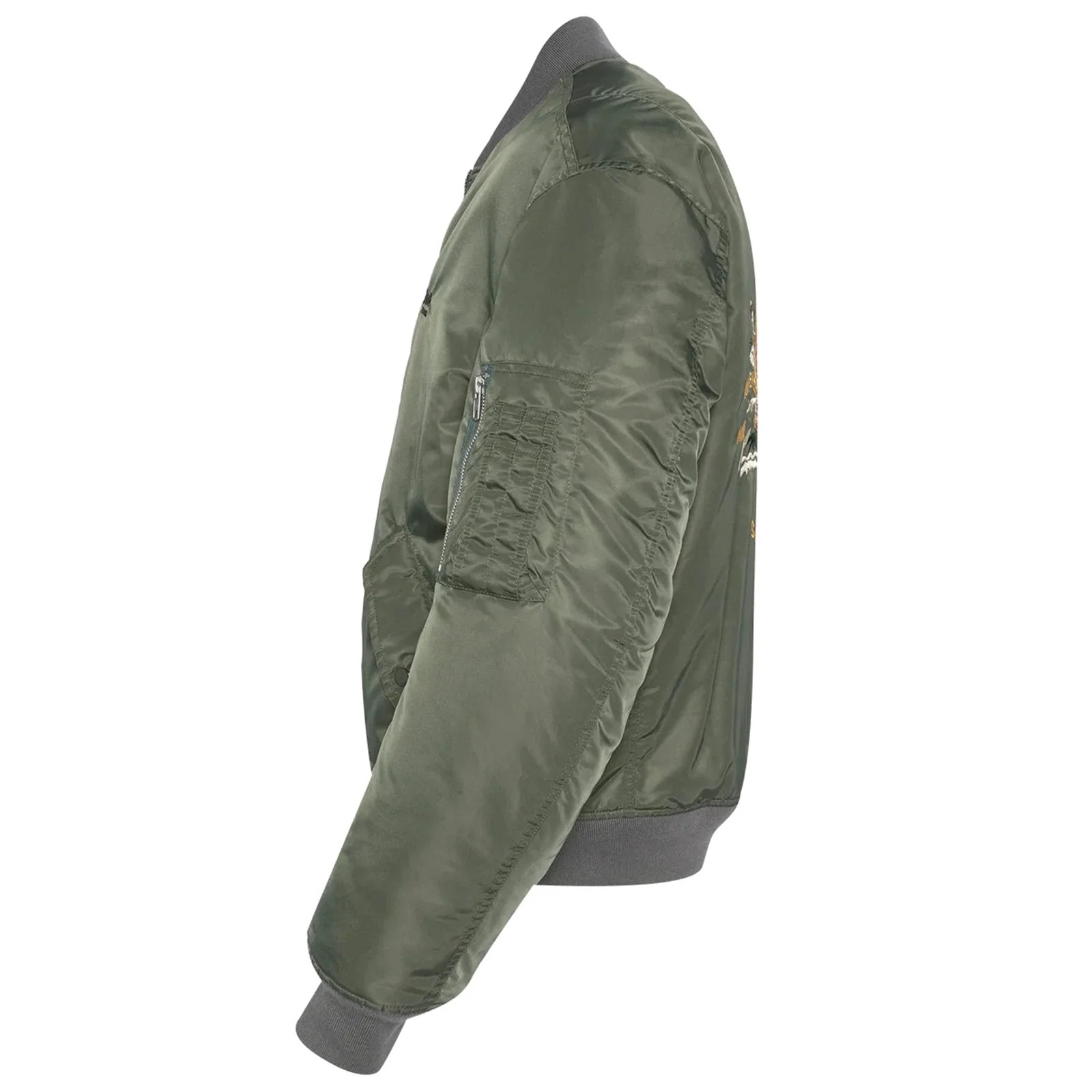 Oversized Unisex Souvenir Bomber us green - Image 4