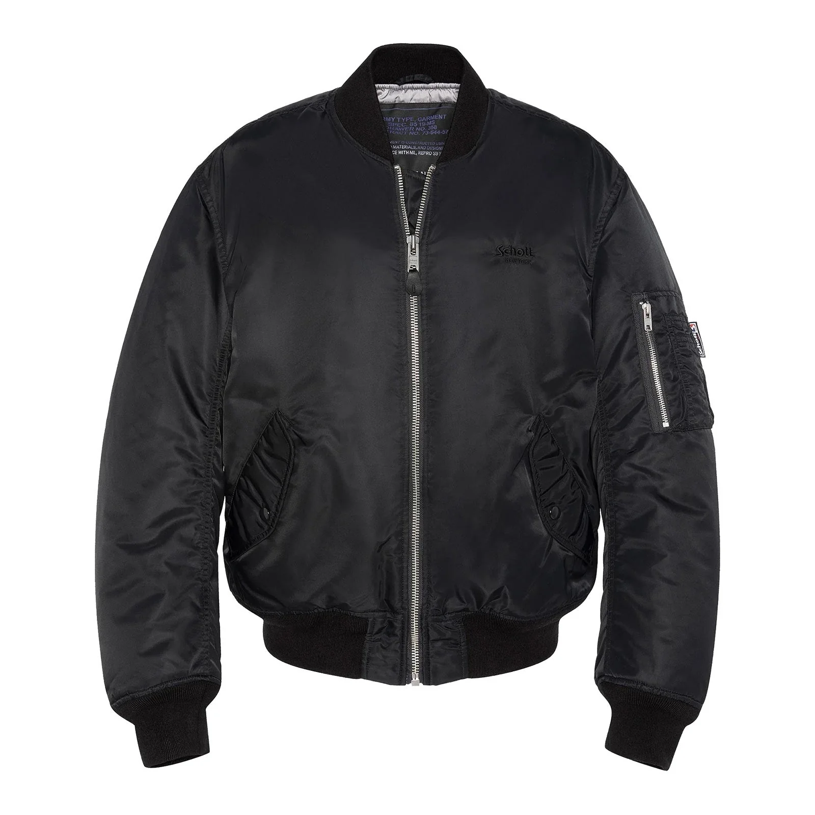Oversized Unisex Vintage Bomber black