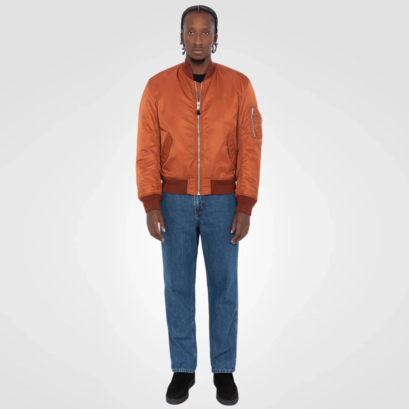 Oversized Unisex Vintage Bomber copper - Image 5