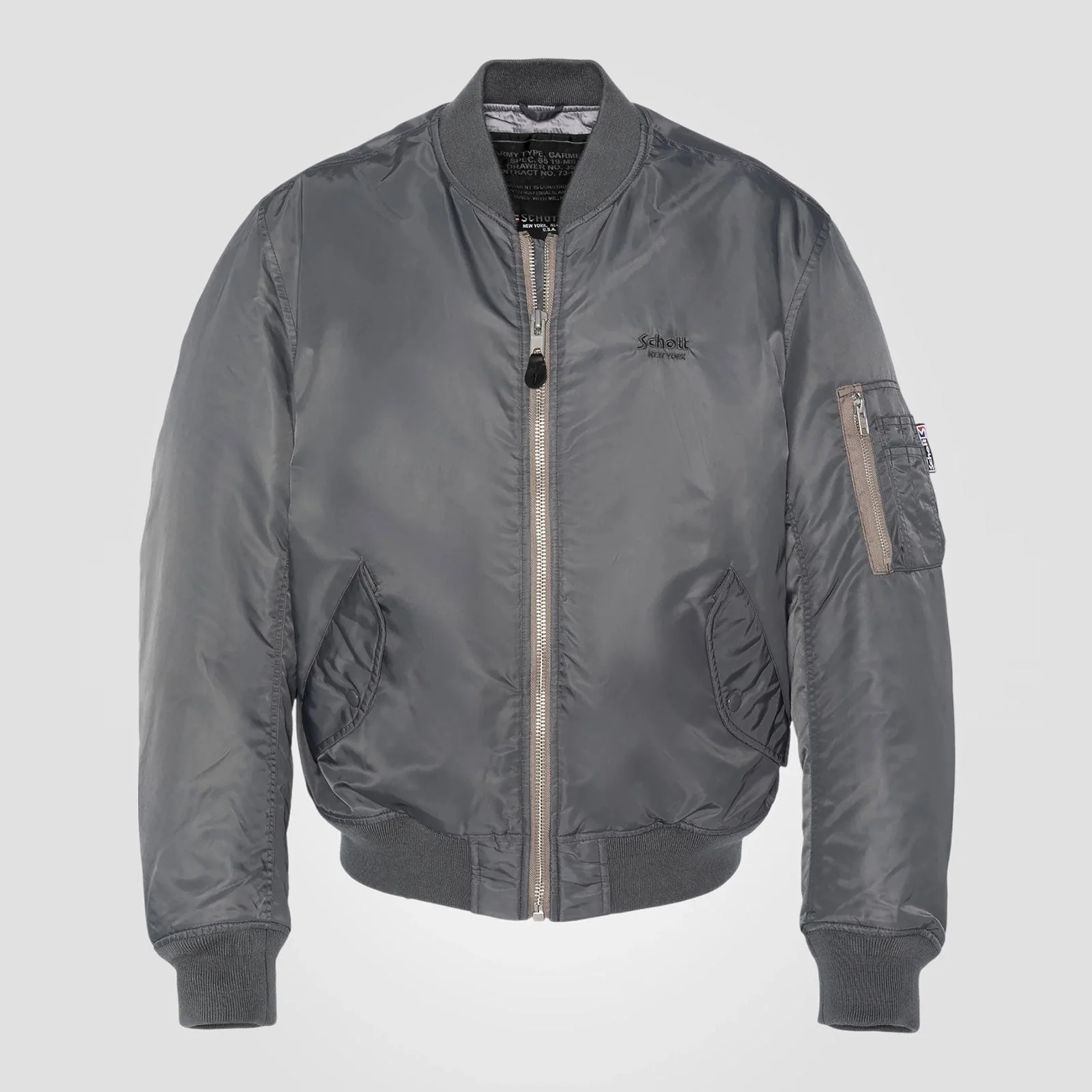 Oversized Unisex Vintage Bomber pewter