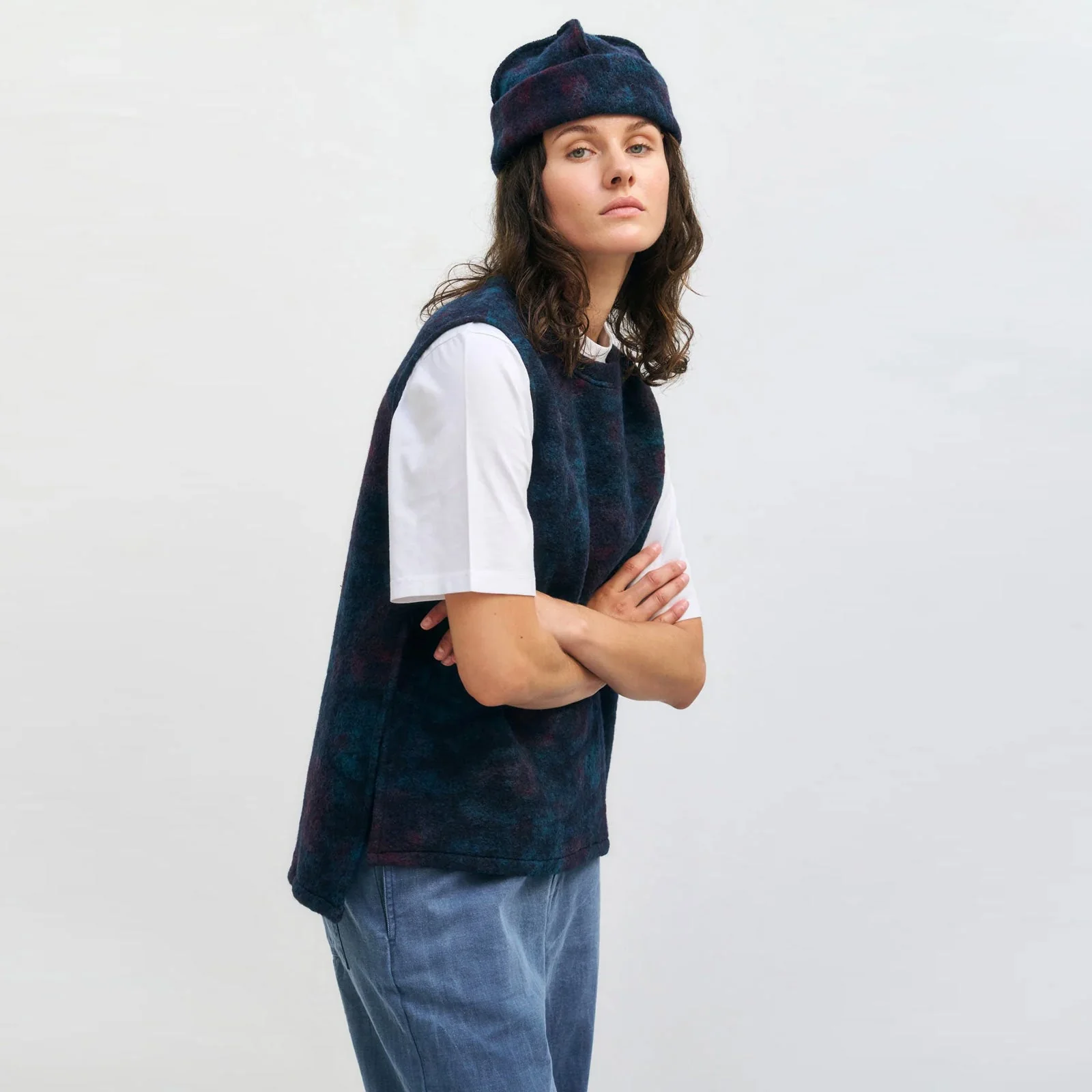 Oversized Vest dark aquarell