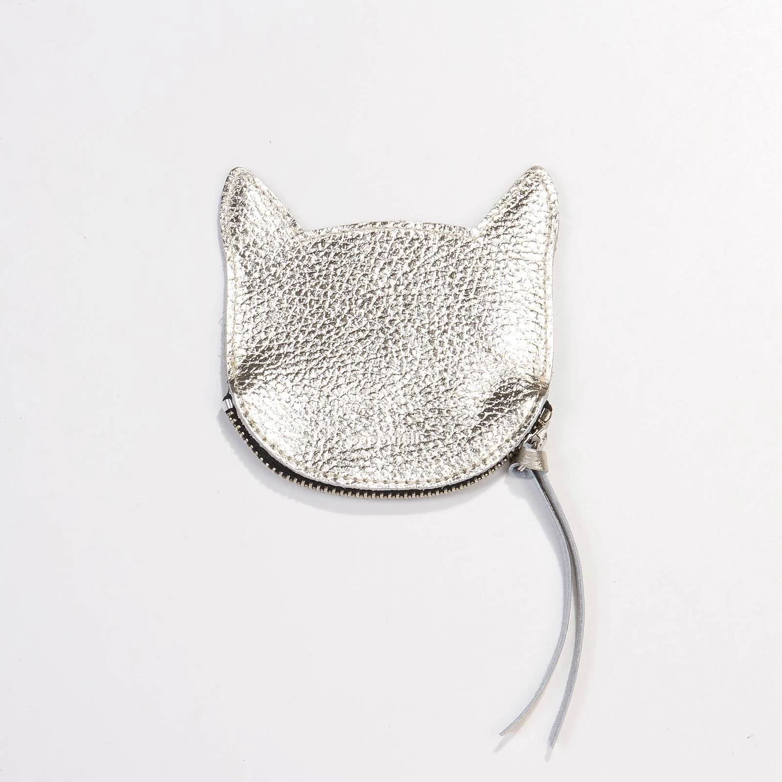 Papoutsini Wallet Katze metallic champagne - Image 2