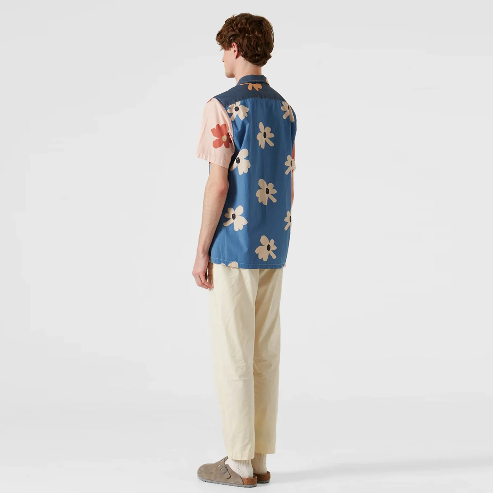 Patchwork Shirt colour block navy - Image 3