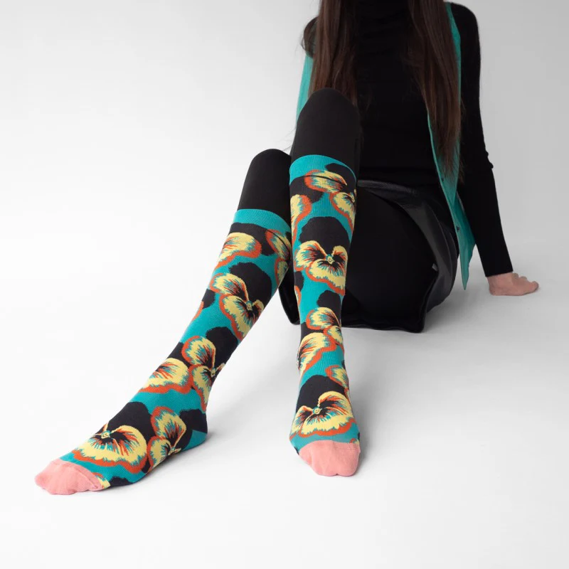 Pensées Viridien Knee Socks FC904 - Image 2