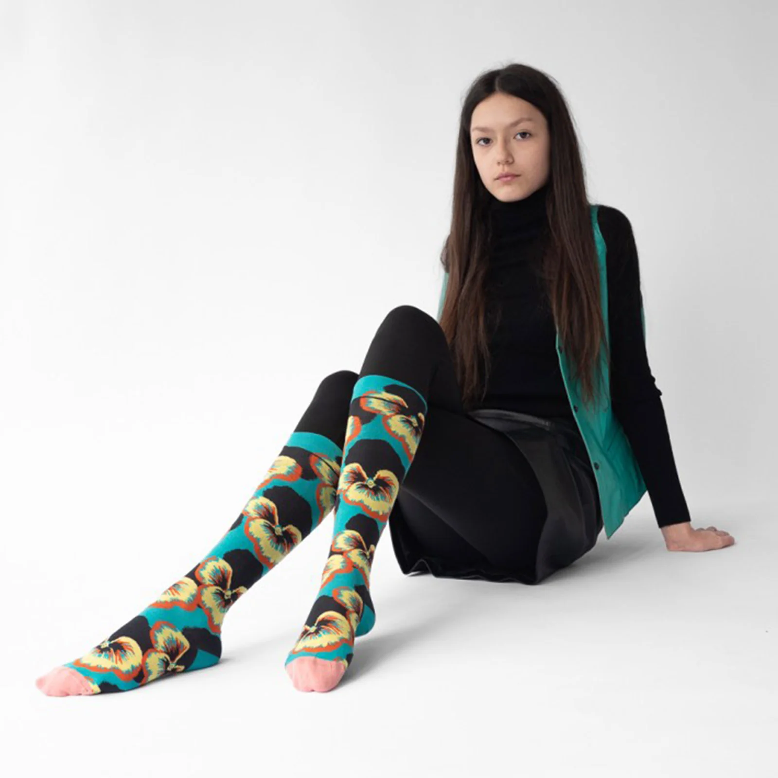 Pensées Viridien Knee Socks FC904 - Image 3