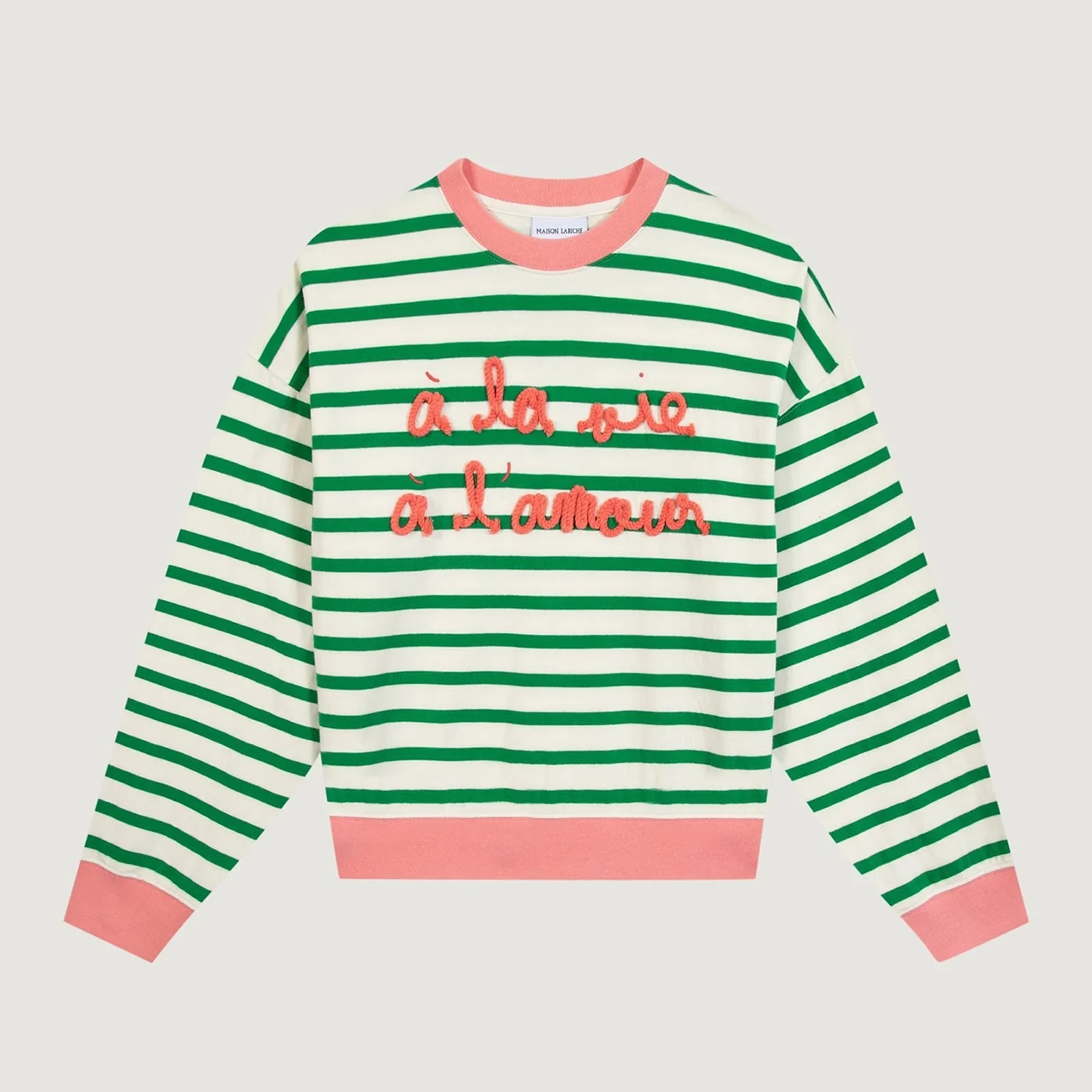 Petiet A La Vie A L'Amour Sweater ivory jungle green