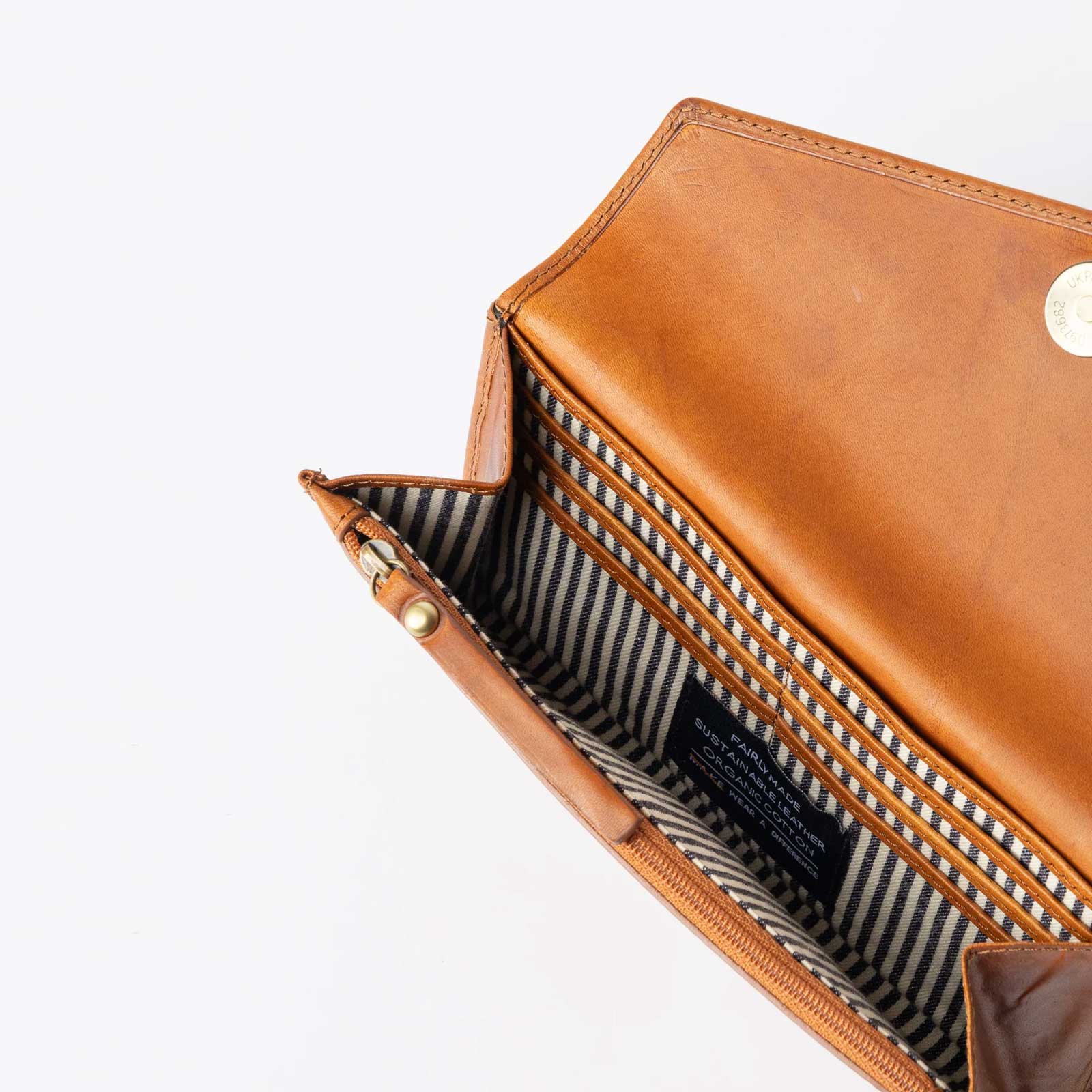 Pixie Classic Leather Envelope Wallet cognac - Image 3
