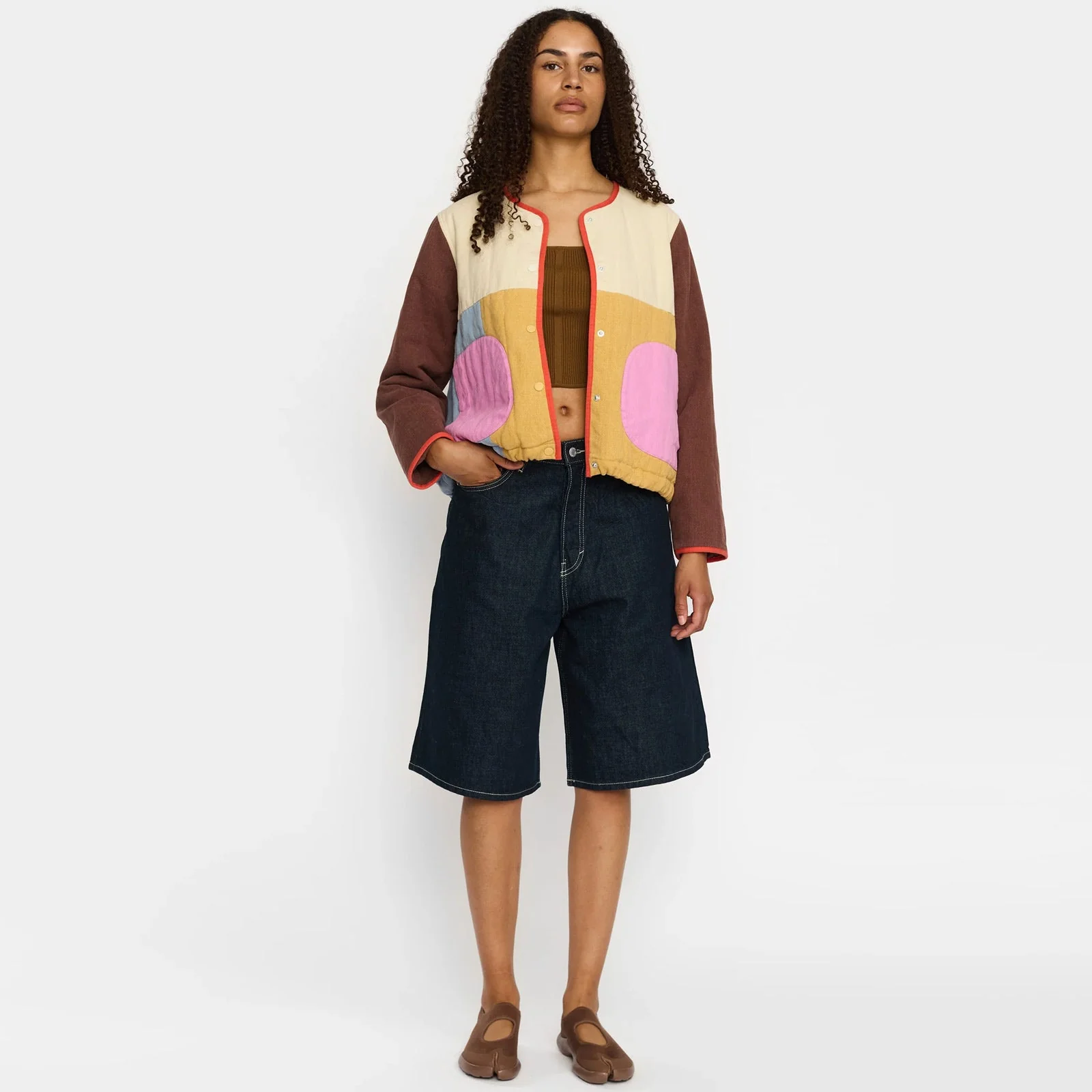 Quilted Block Jacket off white - Image 3