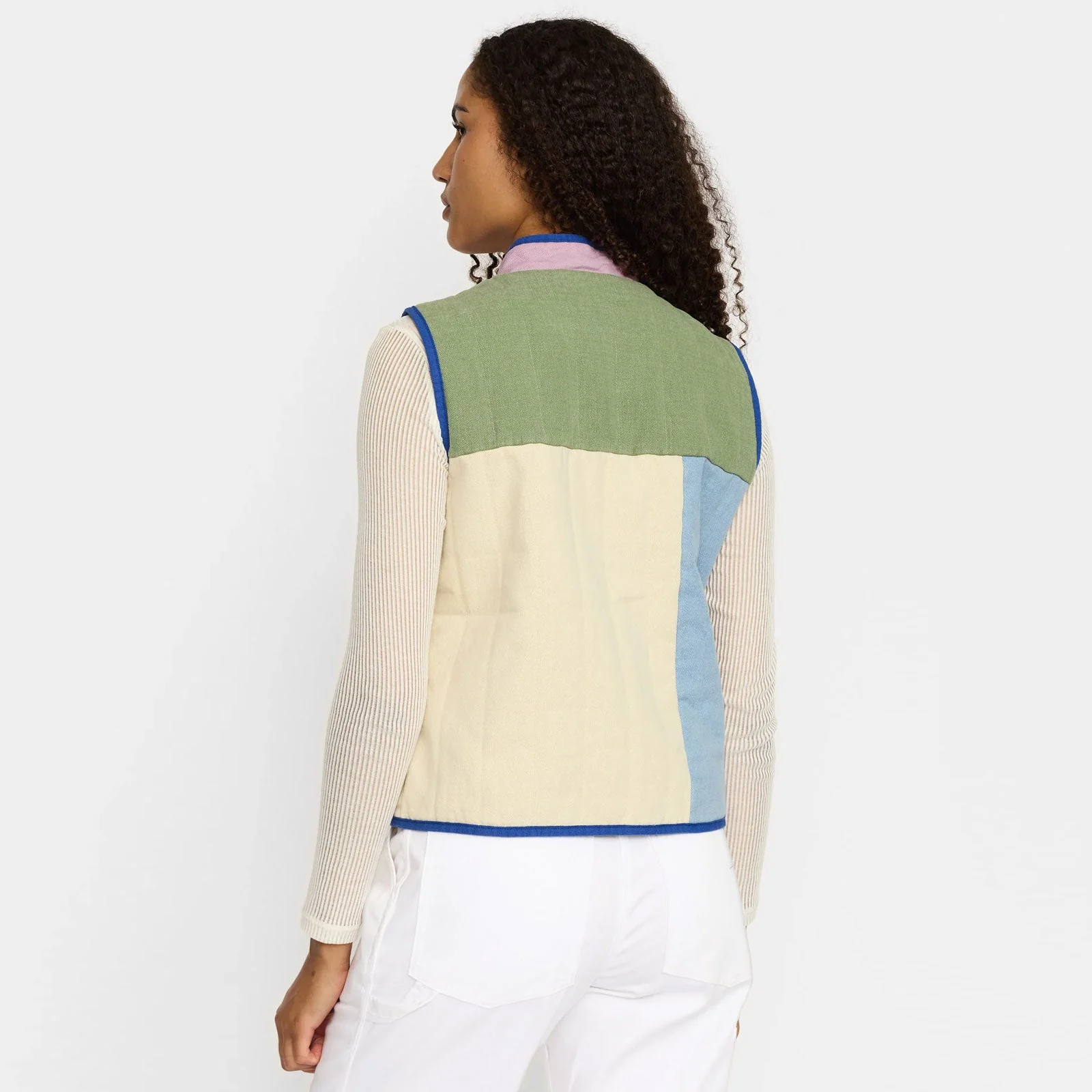 Quilted Patchwork Vest light purple - Image 2