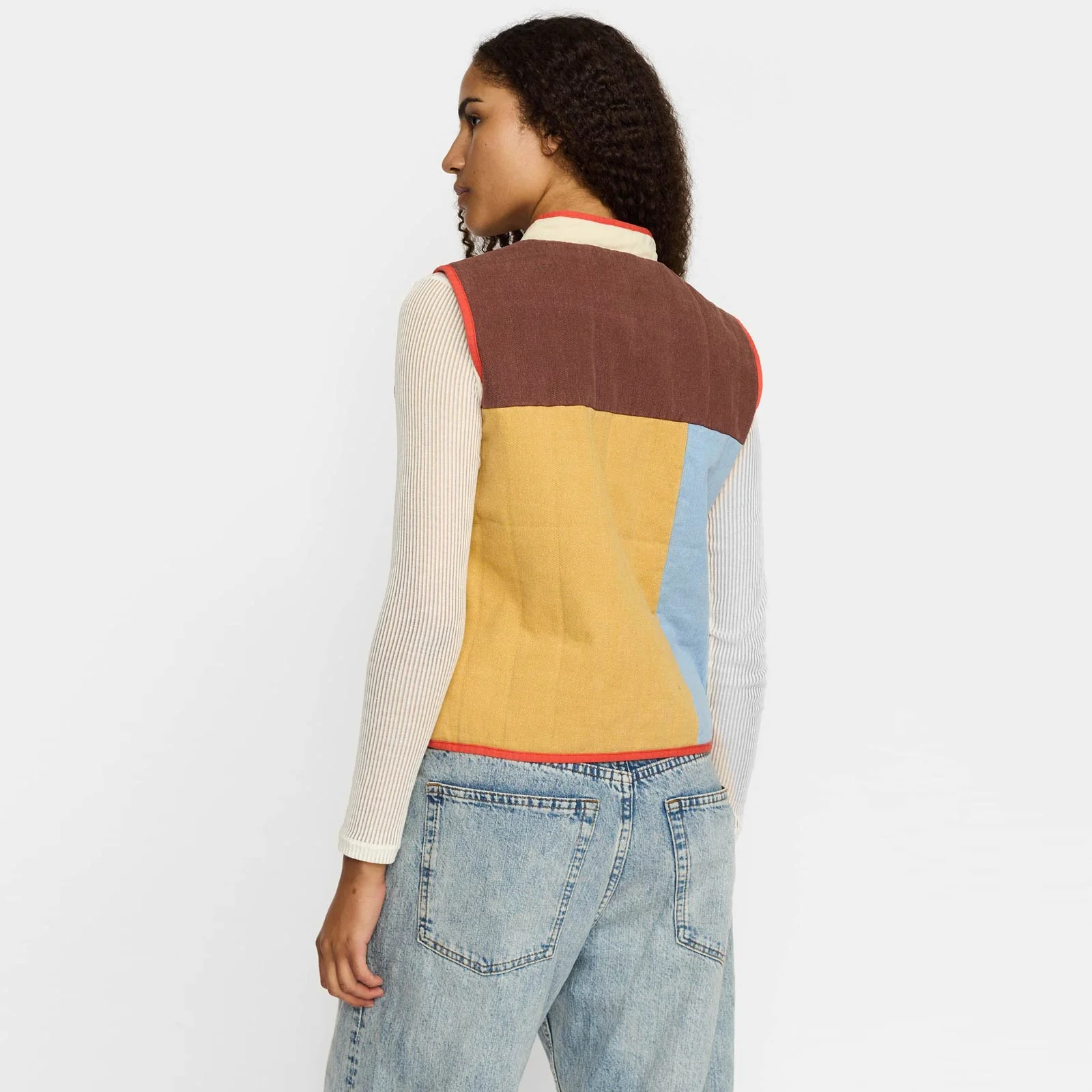 Quilted Patchwork Vest offwhite - Image 2